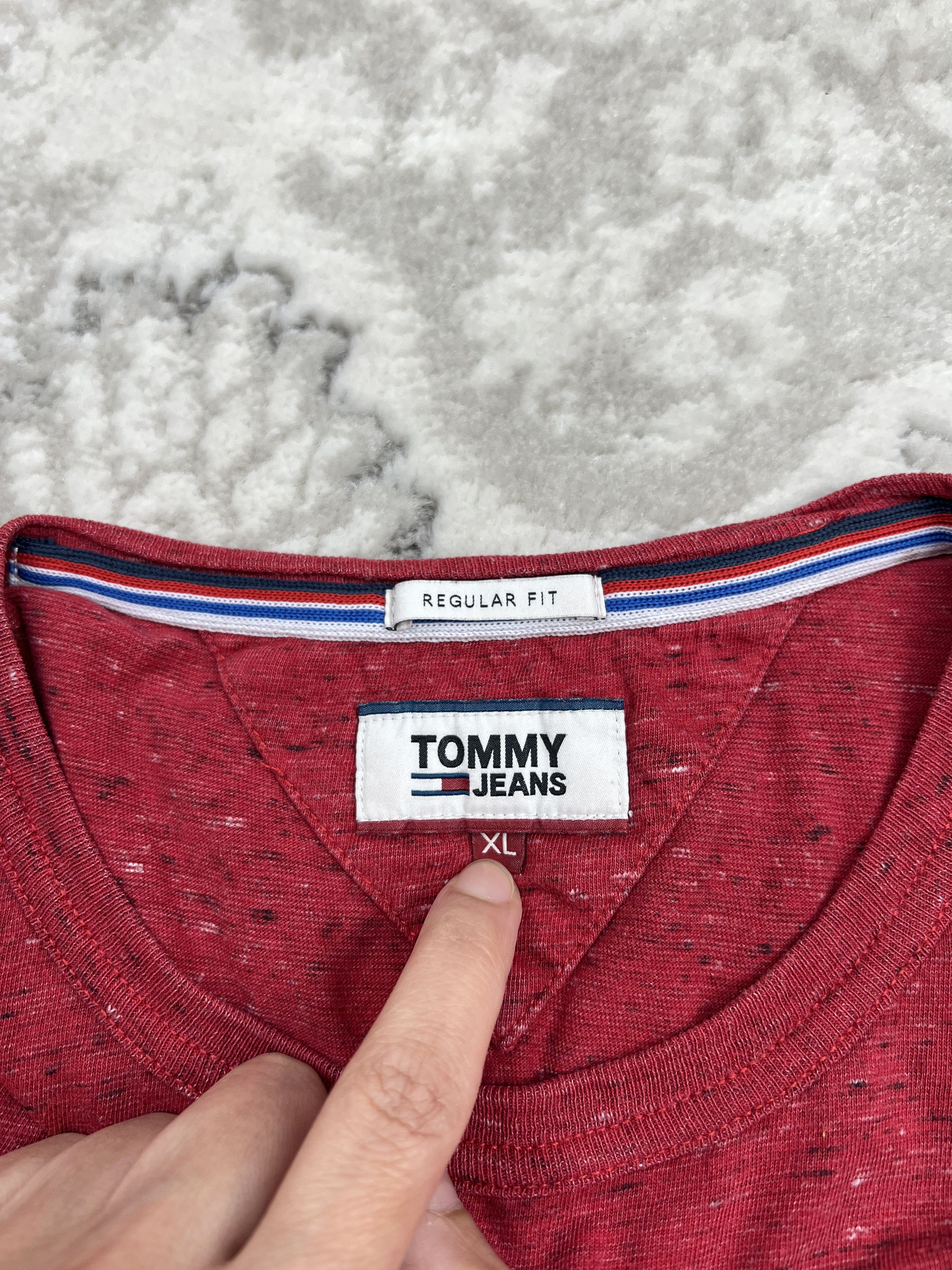 Tommy Jeans Tommy Jeans Speckled T-Shirt XL Red Regular Fit Size US XL / EU 56 / 4 - 3 Thumbnail