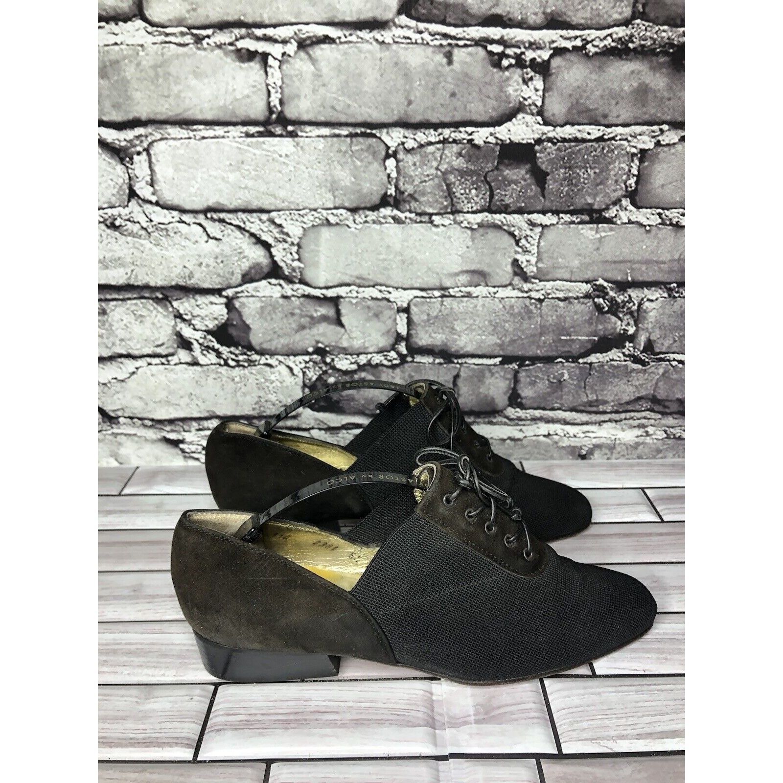 Walter Steiger Walter Steiger Black Suede Leather Lace Up Low Heel Oxfords Size US 5.5 / IT 35.5 - 3 Thumbnail
