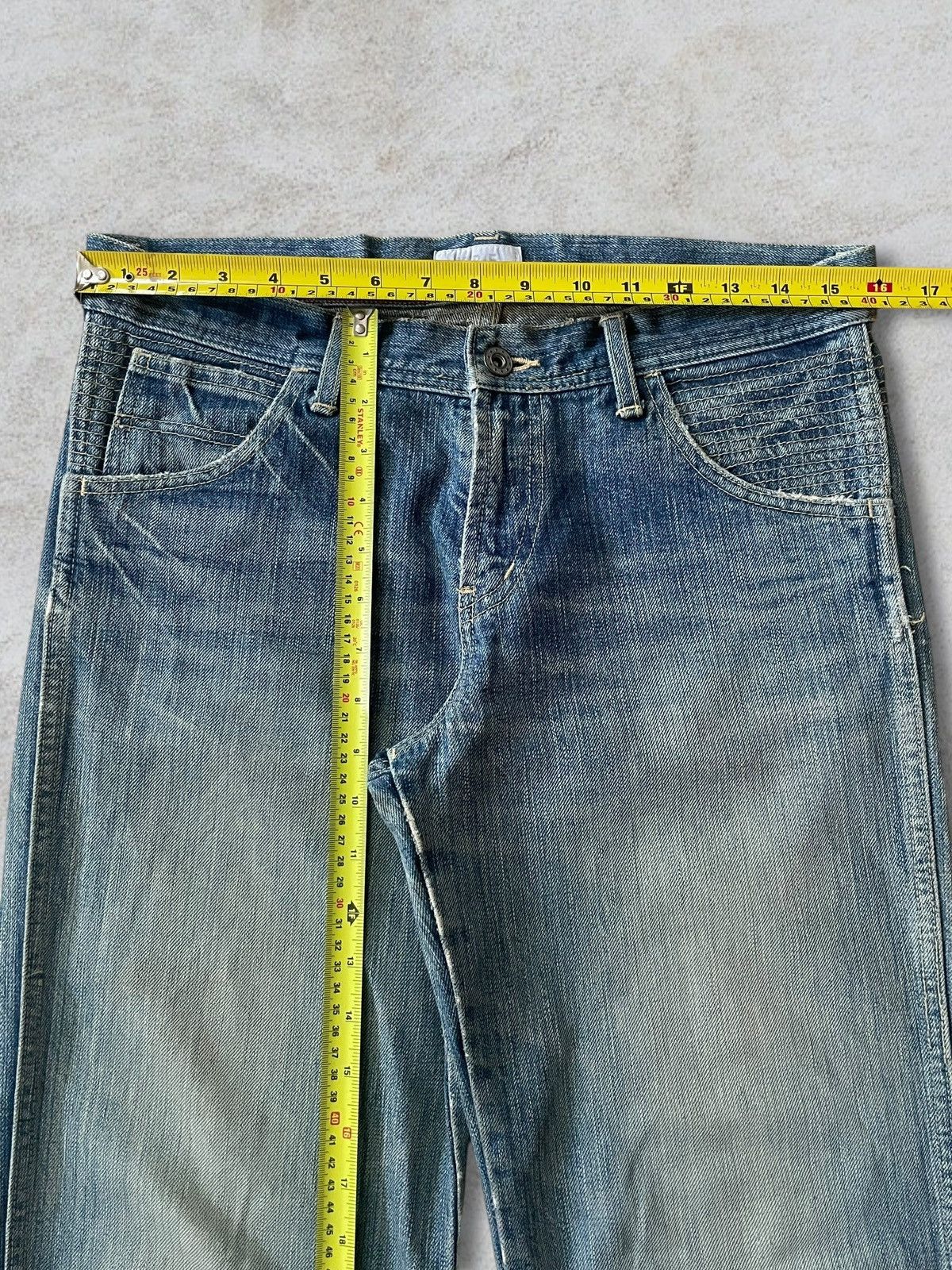 Japan Blue Vintage Japanese KBF Washed Distressed Embroidery Star Jeans Size US 31 - 15 Thumbnail