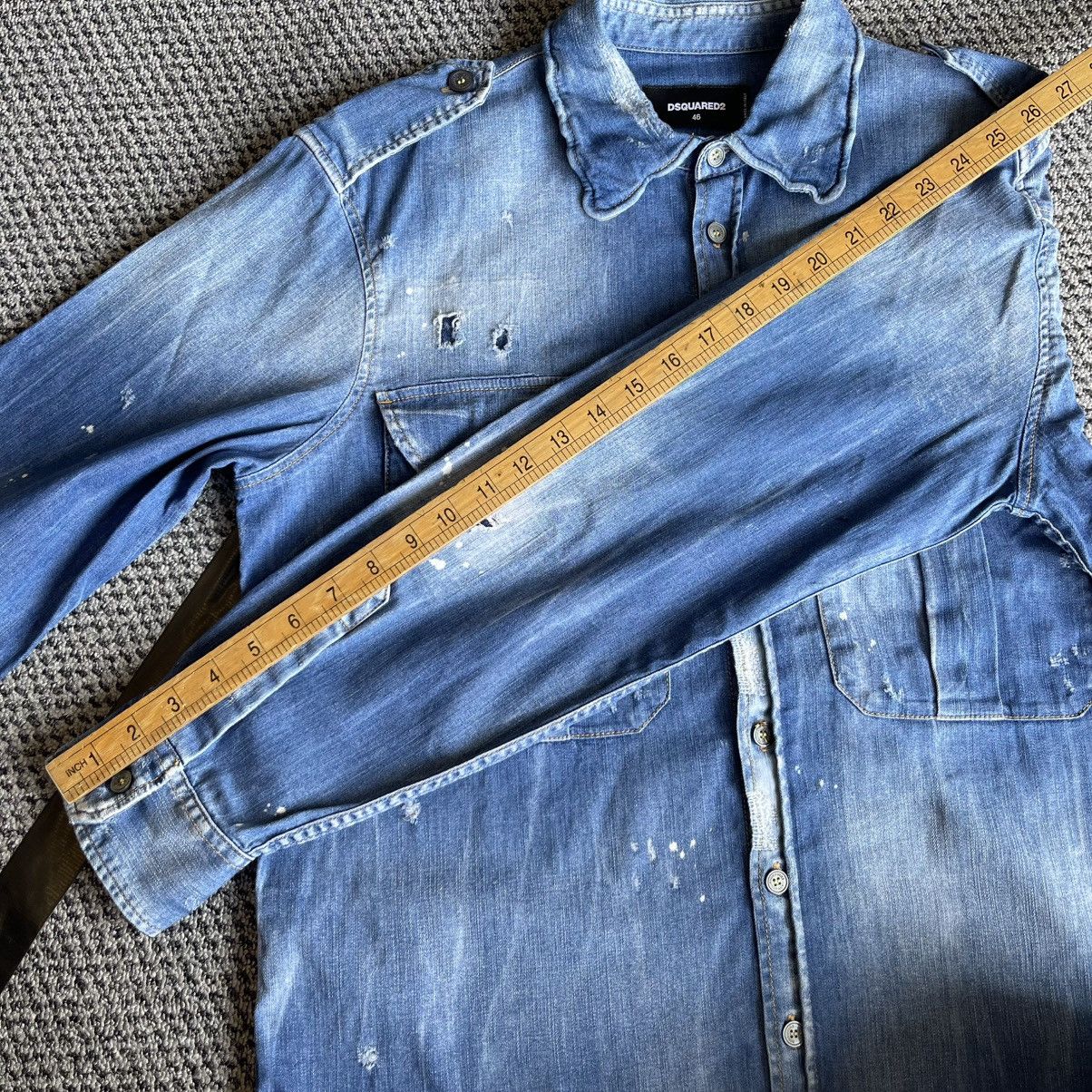 Dsquared2 Dsquared2 Distressed Effect Denim Shirt Size US L / EU 52-54 / 3 - 15 Thumbnail
