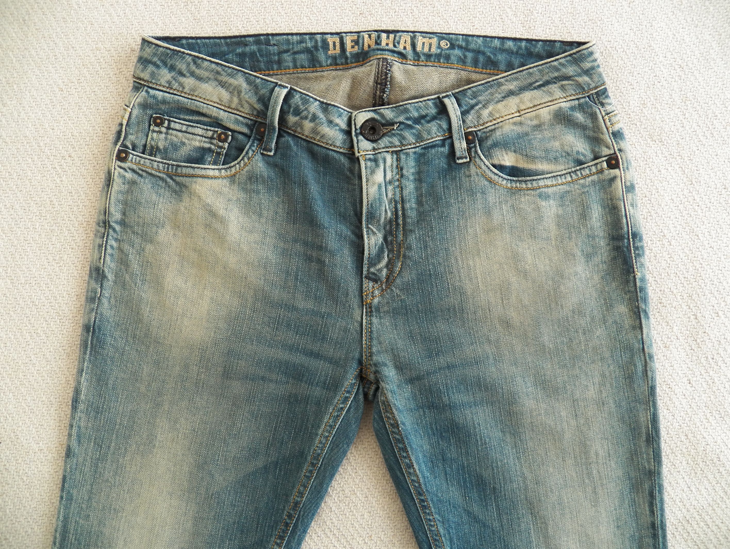 DENHAM Denham Cleaner Regular Fit Skinny Jeans W30 L34 Washed Blue Size 30" / US 8 / IT 44 - 2 Thumbnail