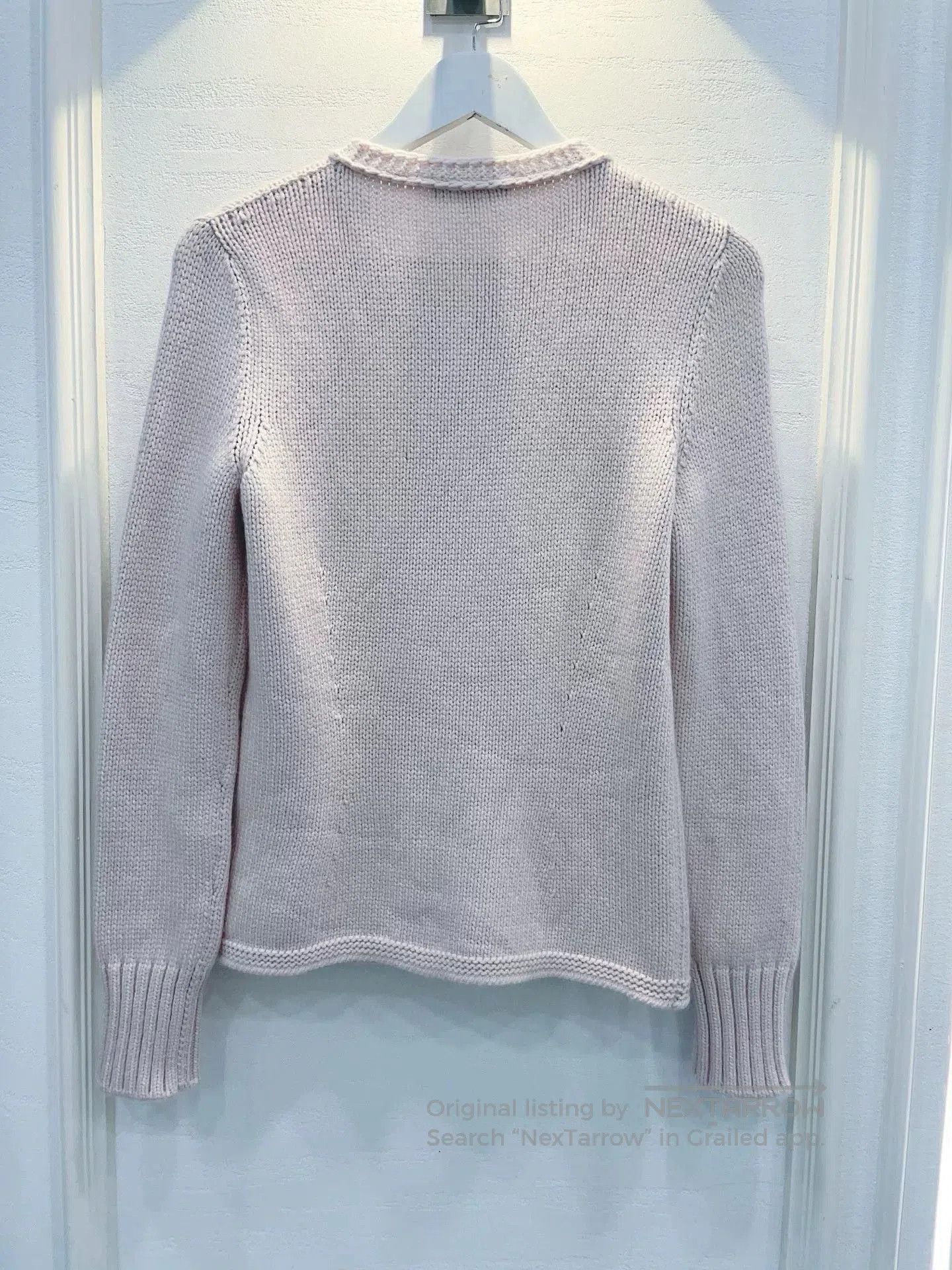 Loro Piana pale pink knit cardigan with vest. Size US L / EU 52-54 / 3 - 3 Thumbnail