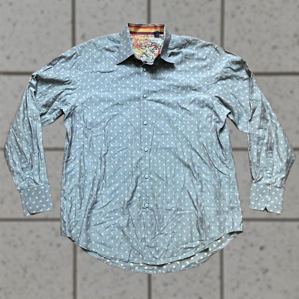 Robert Graham Robert Graham Shirt Men’s Large Long Sleeve Button Up Paisley Flip Cuff Size US L / EU 52-54 / 3 - 1 Thumbnail