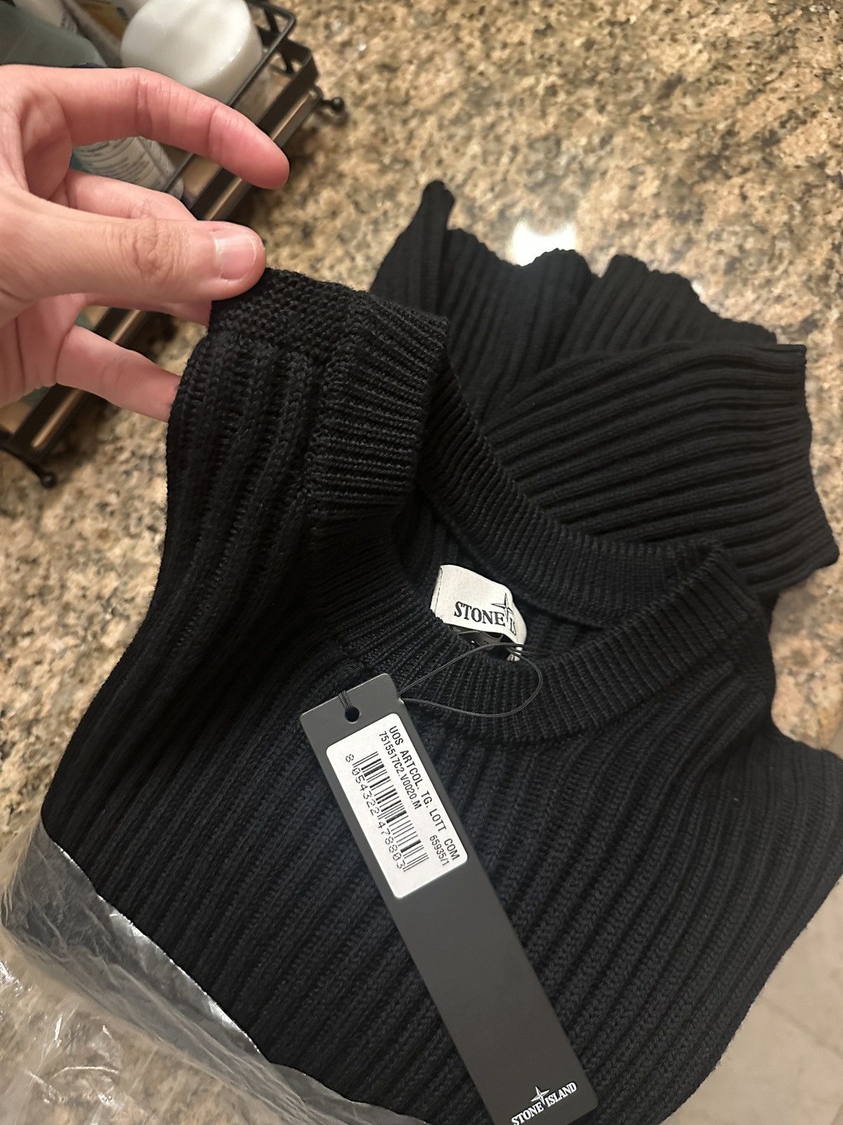 Stone Island Stone Island Black Wool Ribbed Sweater Size US M / EU 48-50 / 2 - 10 Thumbnail