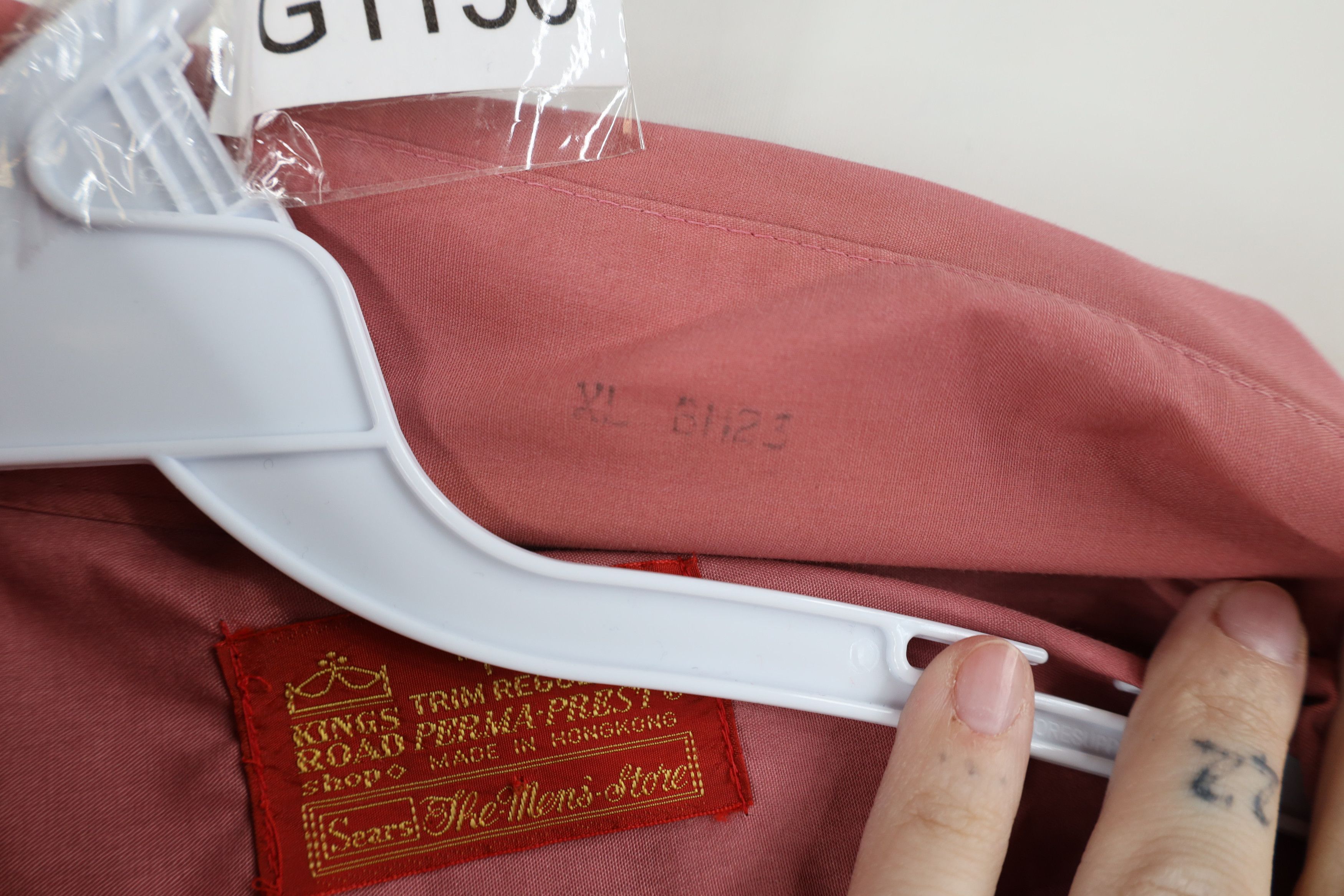 Vintage Vintage 70s Streetwear Collar Short Sleeve Button Shirt Pink Size US XL / EU 56 / 4 - 7 Thumbnail