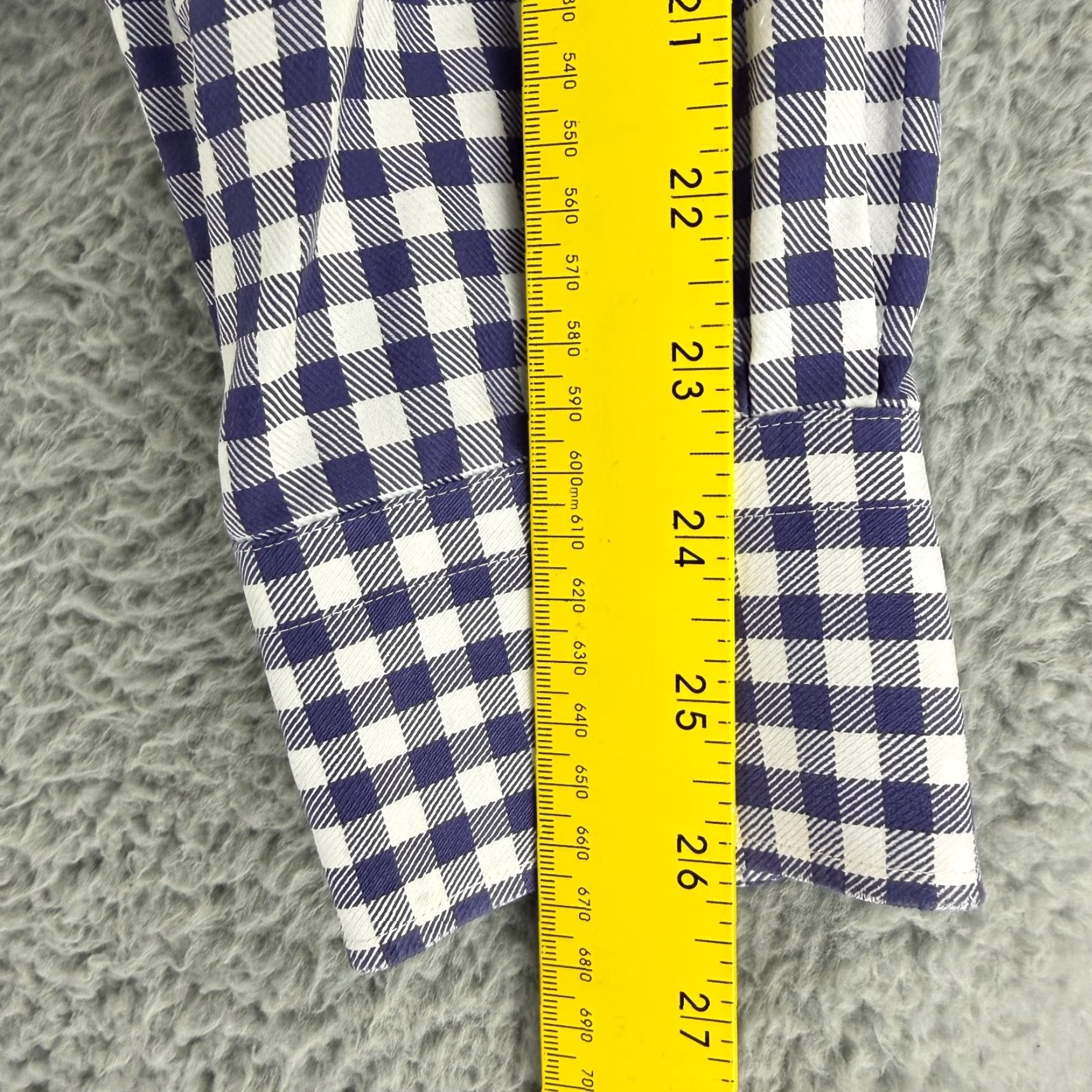 Peter Millar Peter Millar Button-Up Shirt Mens 2XL Blue Check Print Long Sleeve Cotton Size US XXL / EU 58 / 5 - 7 Thumbnail