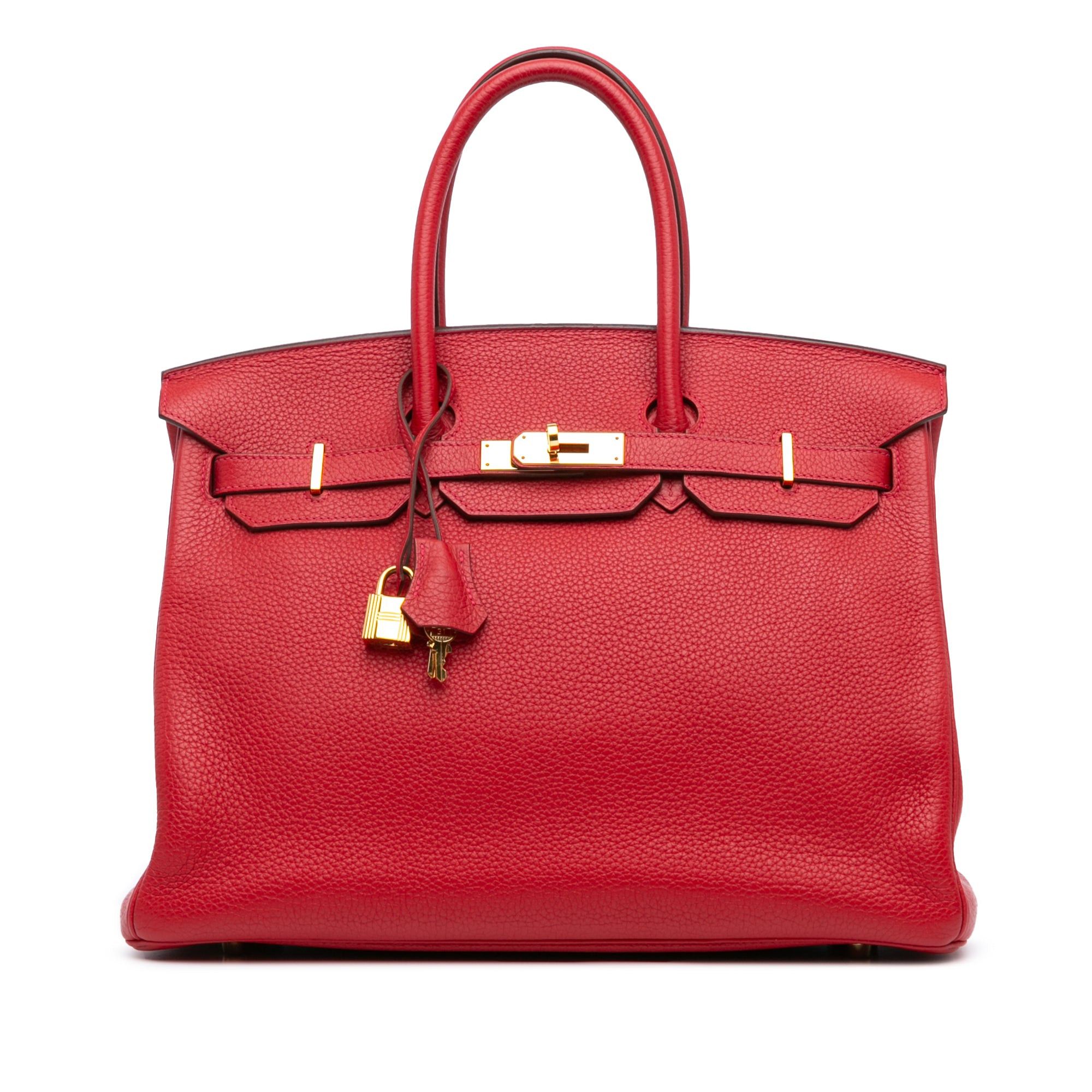 Hermes Hermès Togo Birkin Retourne 35 Red Size ONE SIZE - 1 Thumbnail