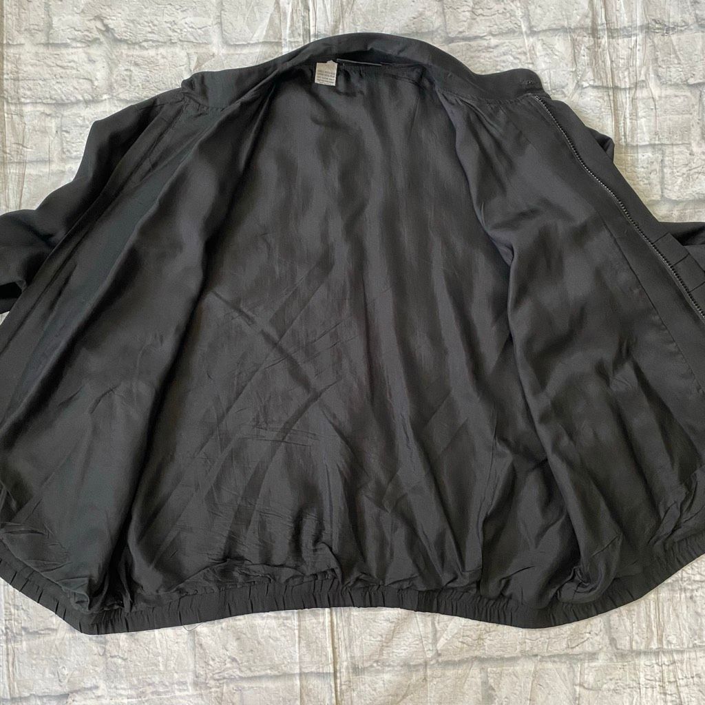 Other Bocci women XL 100% silk full zip jacket w/mock collar black Size XL / US 12-14 / IT 48-50 - 10 Thumbnail