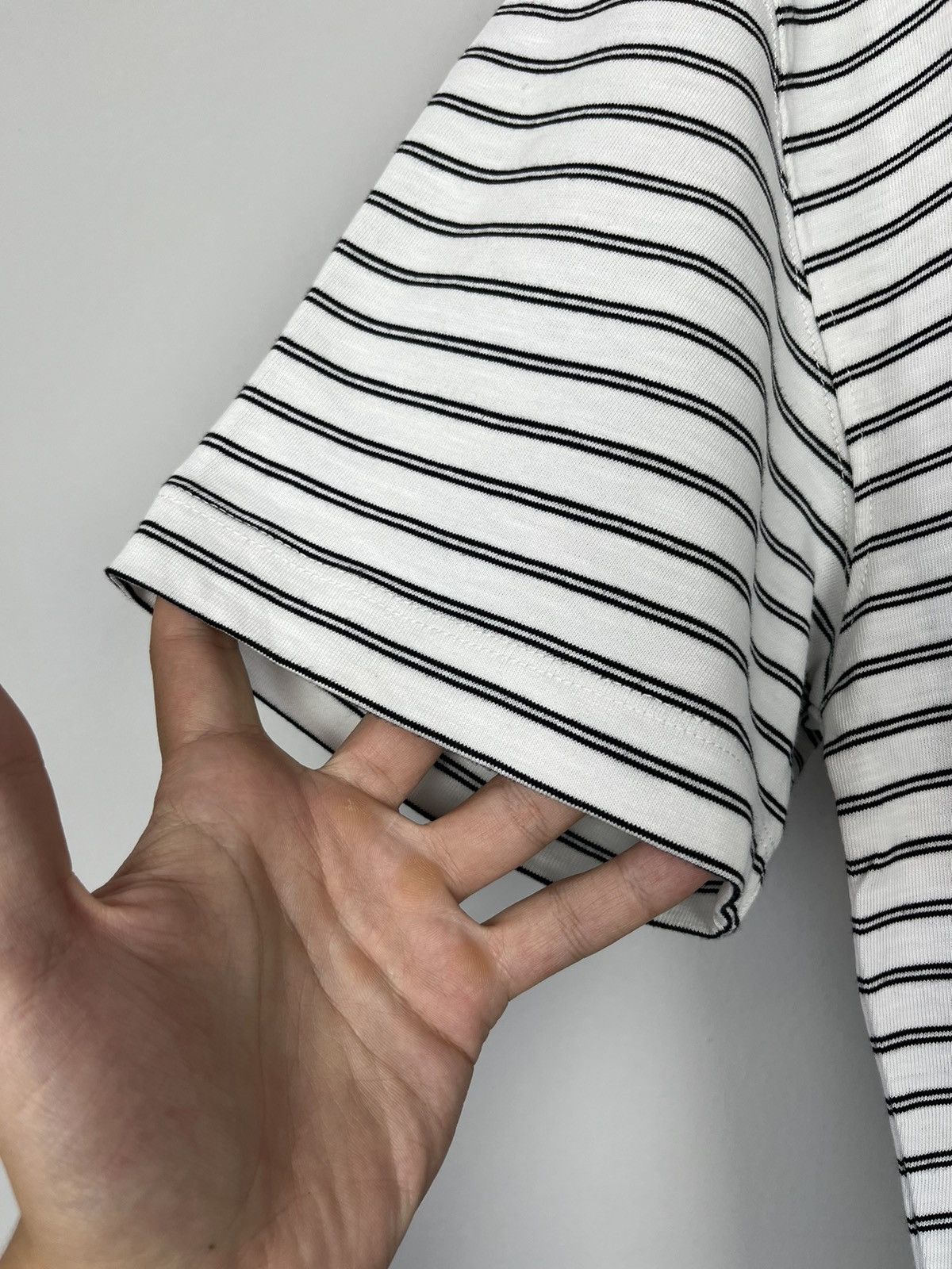 Allsaints AllSaints Ave Short Sleeve Polo Shirt in White Stripe Size US S / EU 44-46 / 1 - 7 Thumbnail