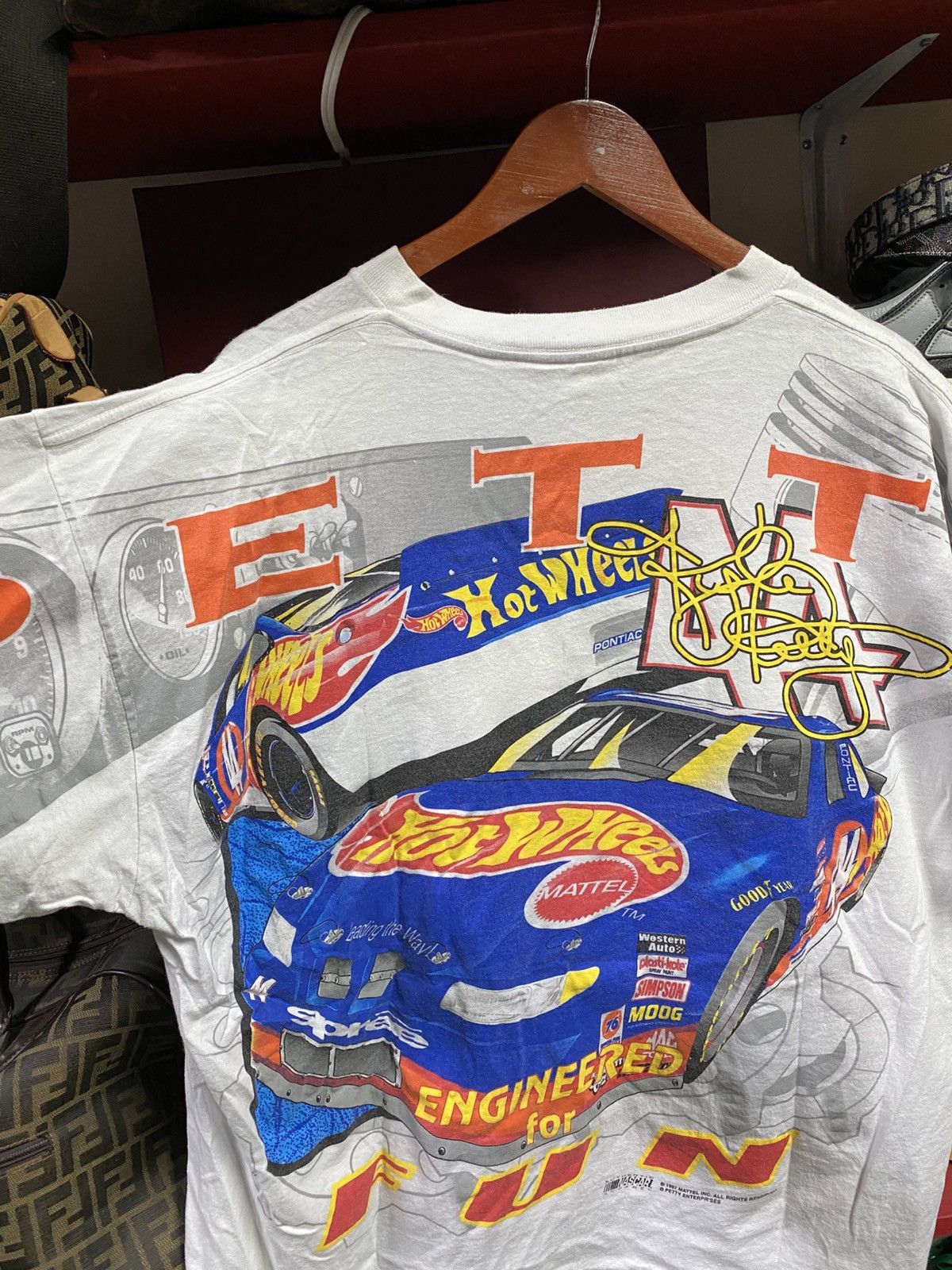 NASCAR 90’s Vintage Nascar Hot Wheels Rare AOP Tee Shirt 2XL Size US XXL / EU 58 / 5 - 2 Thumbnail