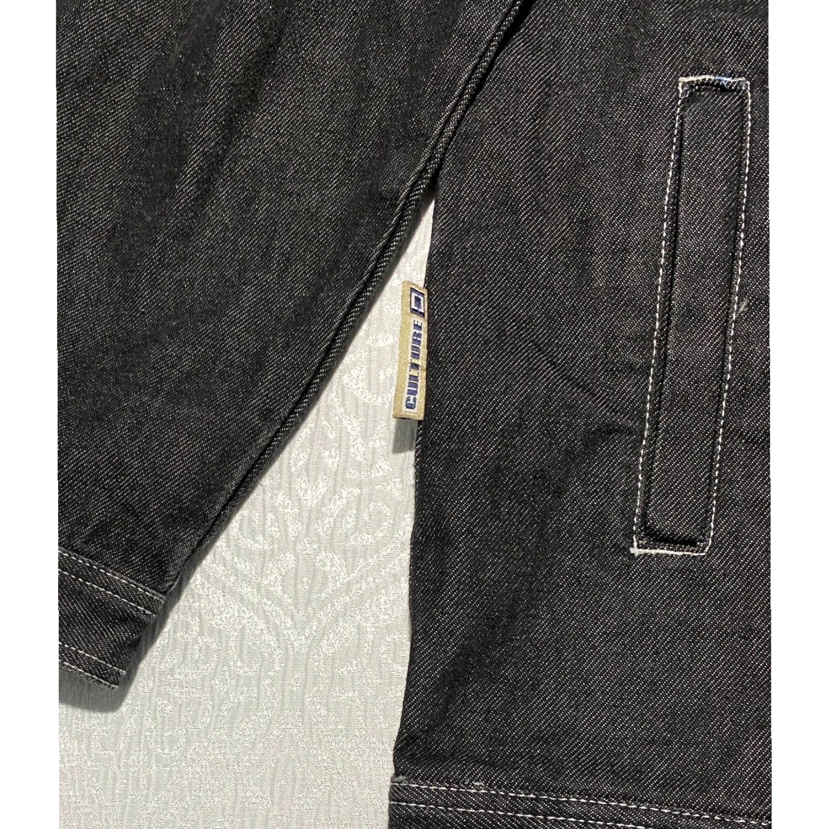 Vintage Culture Denim Jacket Black Mens 2XL Cotton Trucker Style Shirt Jacket Casual Spring Fall Mens Size US 39 - 3 Thumbnail