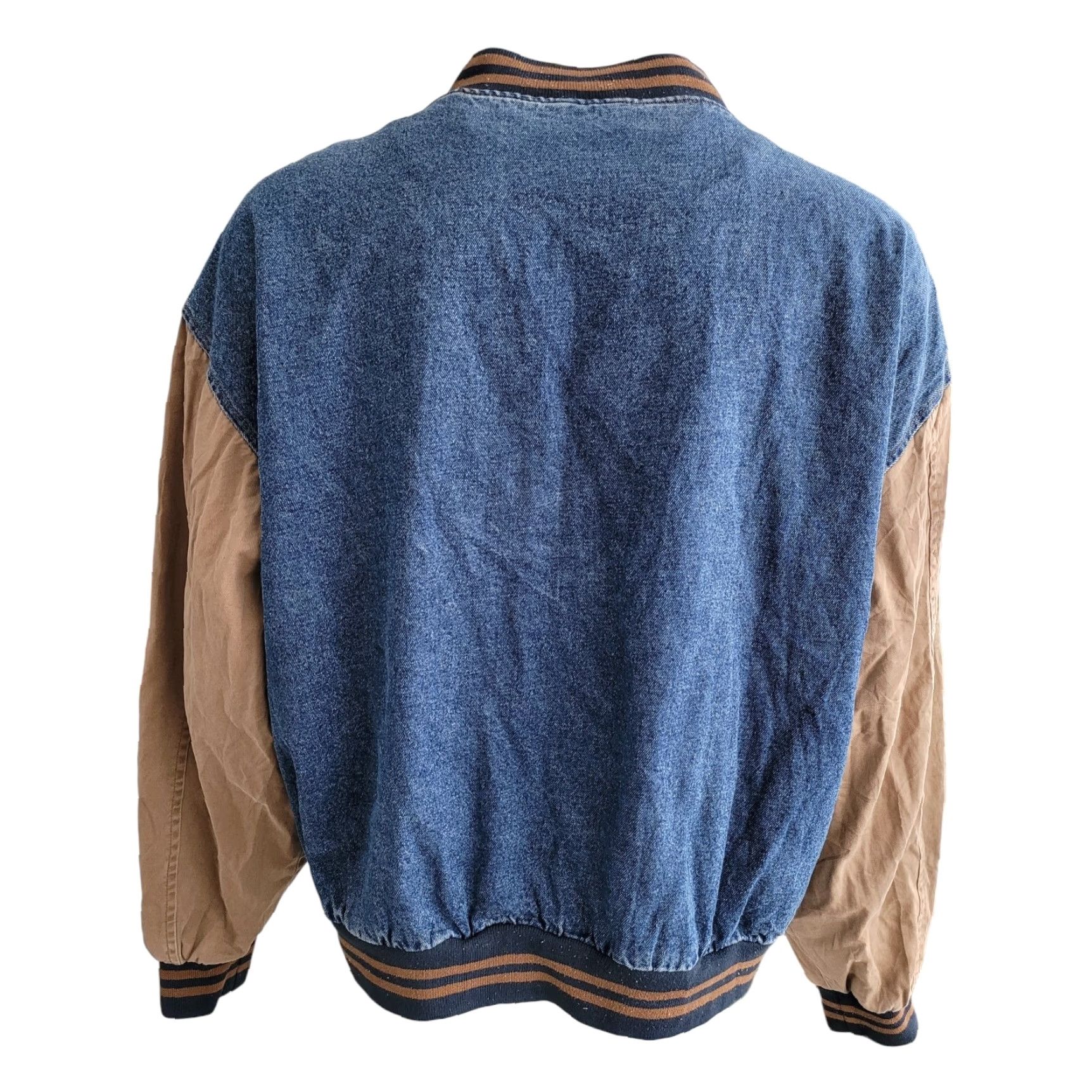 Dunbrooke VINTAGE Dunbrooke Varsity Jacket - 80s Bomber USA Cotton Blue Snap XXL Mens Jacket Size US XXL / EU 58 / 5 - 3 Thumbnail