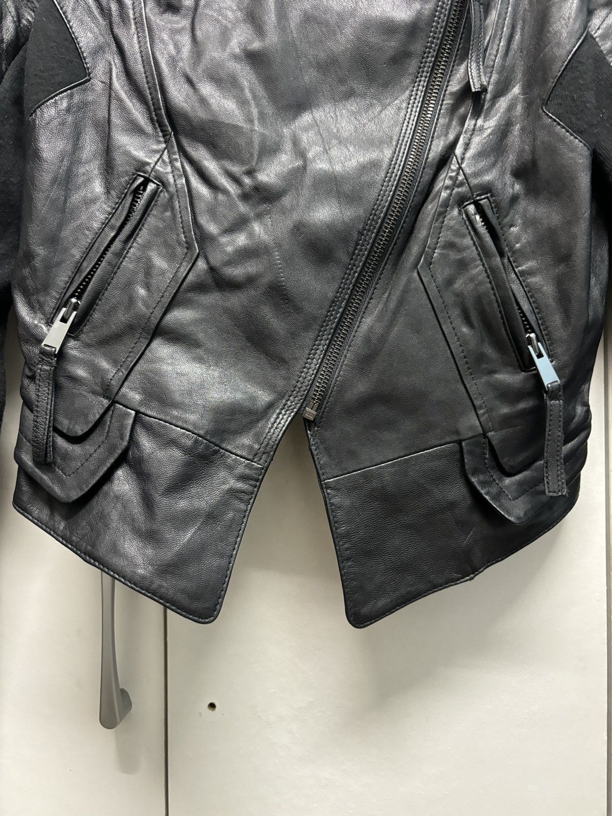7 For All Mankind 7 for All Mankind Asymmetrical Leather Jacket Size XS / US 0-2 / IT 36-38 - 4 Thumbnail
