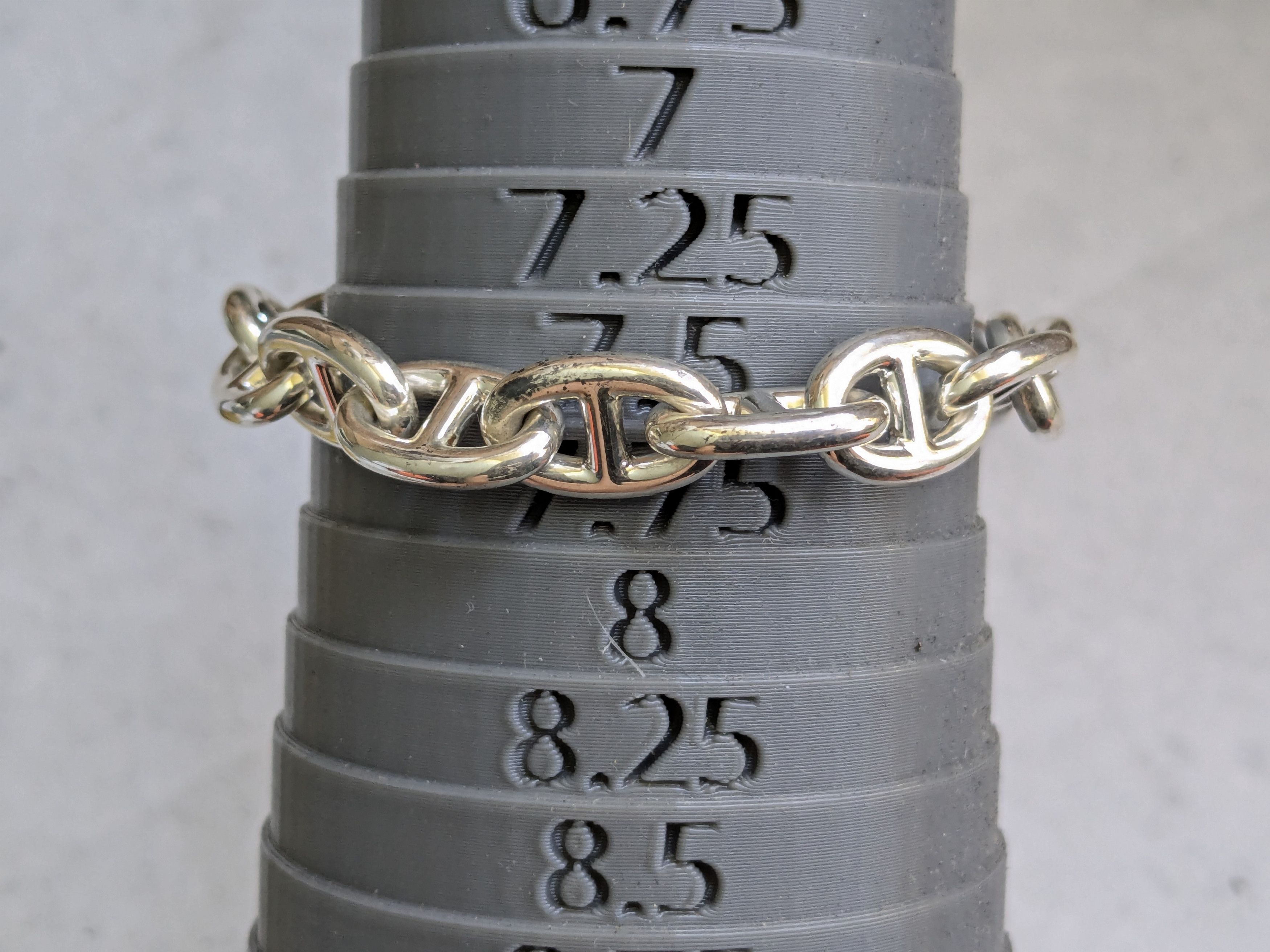 Jewelry Milor Sterling Silver Bracelet Anchor Mariner 7.5" Size ONE SIZE - 13 Thumbnail