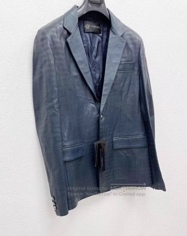 Versace Versace Main line leather coat Size 52S - 2 Thumbnail