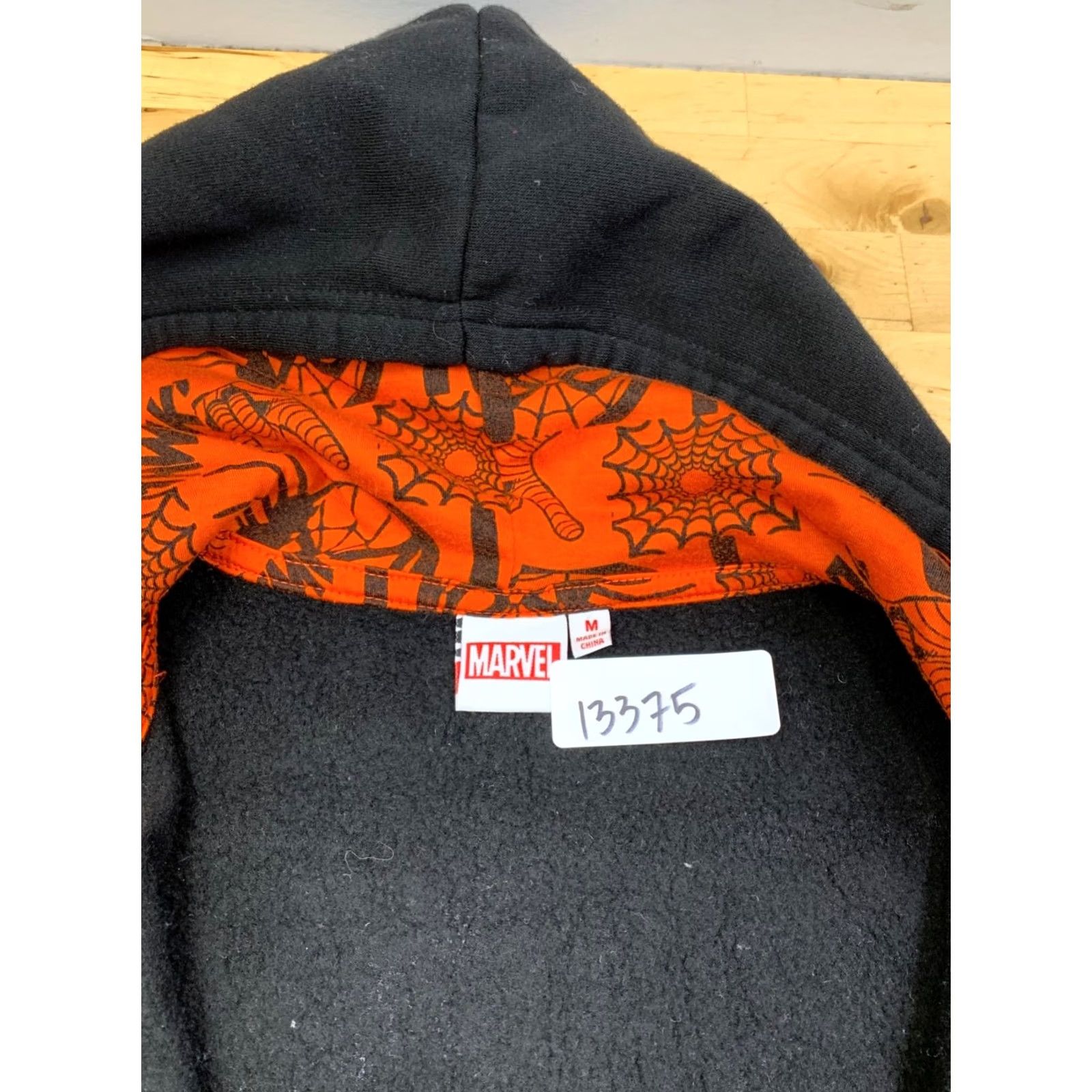 Vintage Marvel Spider Man Hoodie Jacket Men M Black Hooded Full Zip 13375 Size US M / EU 48-50 / 2 - 2 Thumbnail