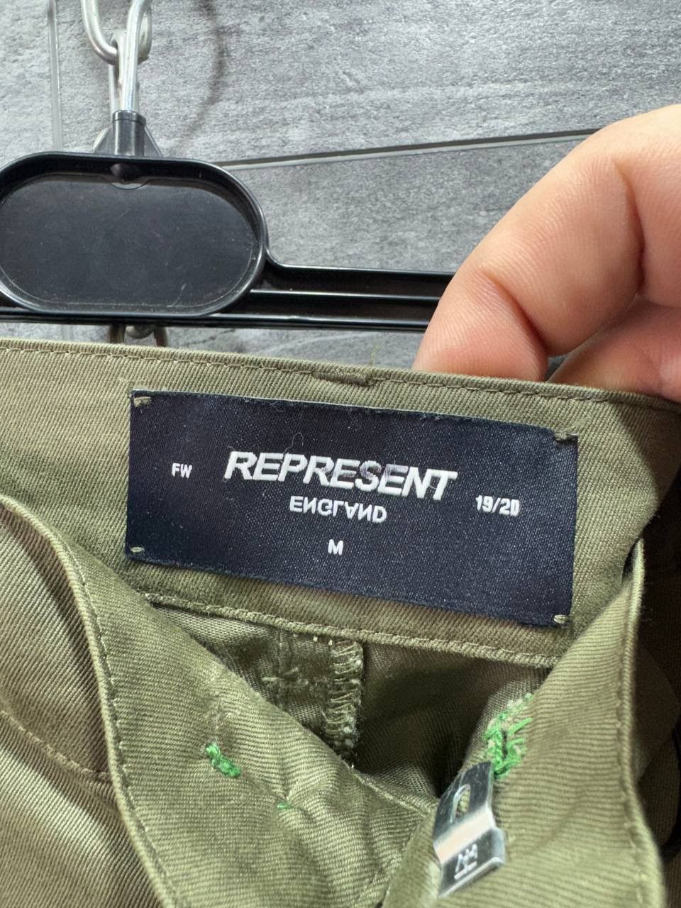 Represent Clo. Represent Mens Cargo Trousers Joggers Khaki Zipped Pockets Size US 32 / EU 48 - 15 Thumbnail