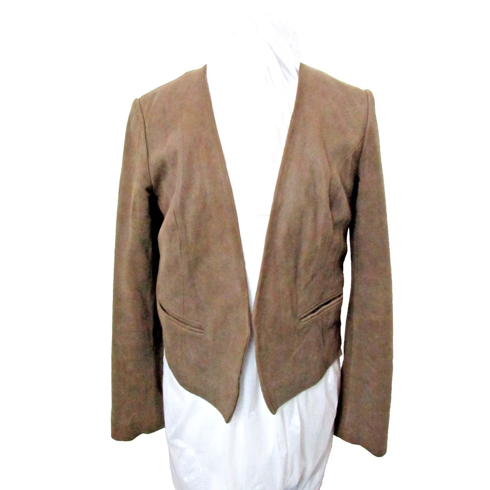 Joie Joie Women's Brown Taupe Leather Jacket Size Medium J771-4745 Size M / US 6-8 / IT 42-44 - 2 Thumbnail