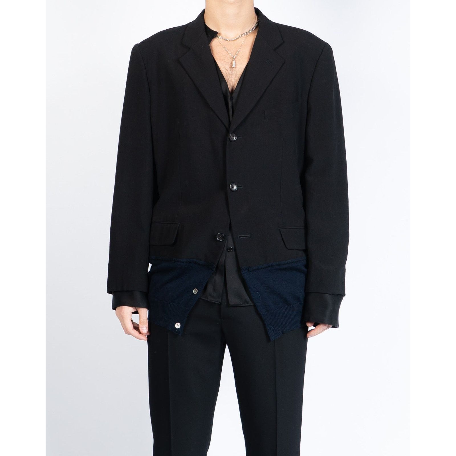 Comme des Garcons FW93 Knitted Hem Blazer Size 48R - 1 Thumbnail