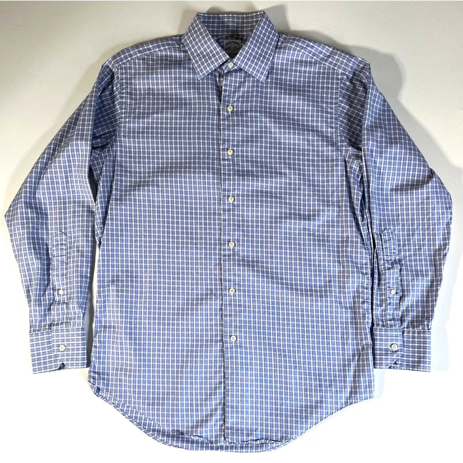 Brooks Brothers Brooks Brothers Makers Button-Up Shirt Check Mens 15 Blue Cotton 90s USA Vintage Regular Fit Size 15-33 Mens Size US M / EU 48-50 / 2 - 3 Thumbnail
