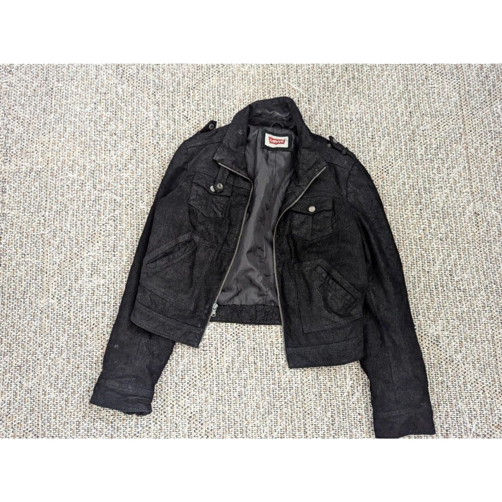 Levi's VINTAGE Levi's motorcycle jacket S Women Black Leather BIKER moto Y2K jacket Zip Mens Womens Girls Size S / US 4 / IT 40 - 4 Thumbnail