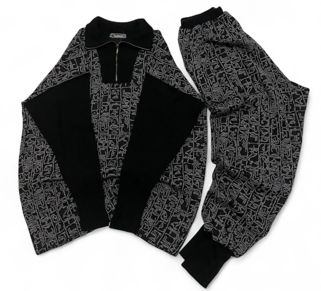 Issey Miyake Vtg 80s Issey Miyake Oversized Script Knit Set Size US M / EU 48-50 / 2 - 1 Thumbnail