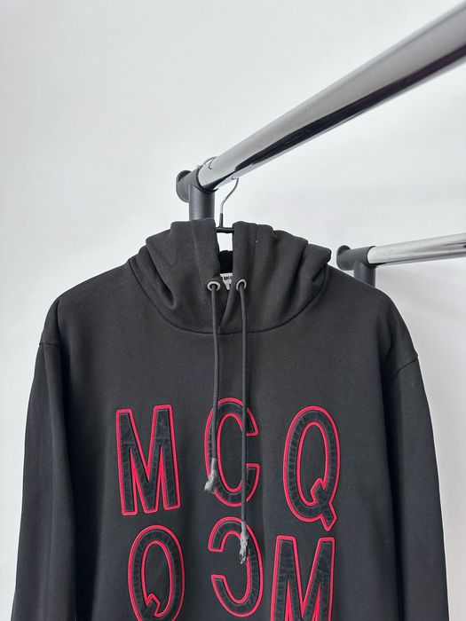 Mcq alexander mcqueen velvet logo hooded sweatshirt hot sale