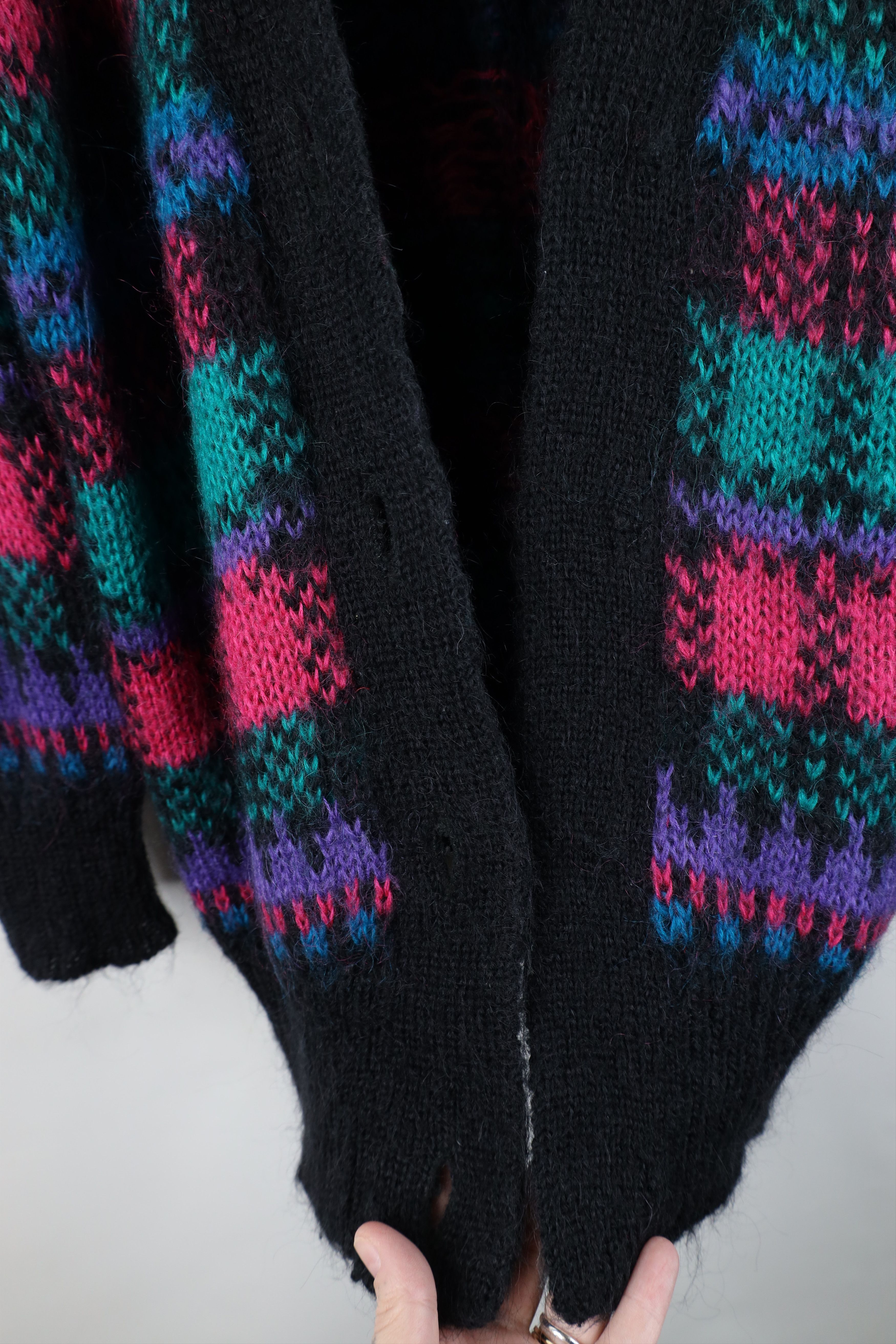 Vintage Vintage 90s Streetwear Mohair Wool Knit Cardigan Sweater Size L / US 10 / IT 46 - 4 Thumbnail