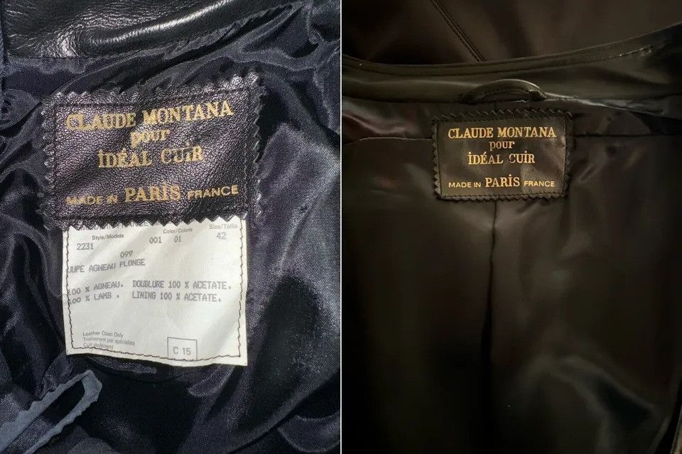 Claude Montana CLAUDE MONTANA POUR IDEAL CUIR Iconic Leather Coat Skirt Set Size M / US 6-8 / IT 42-44 - 21 Thumbnail