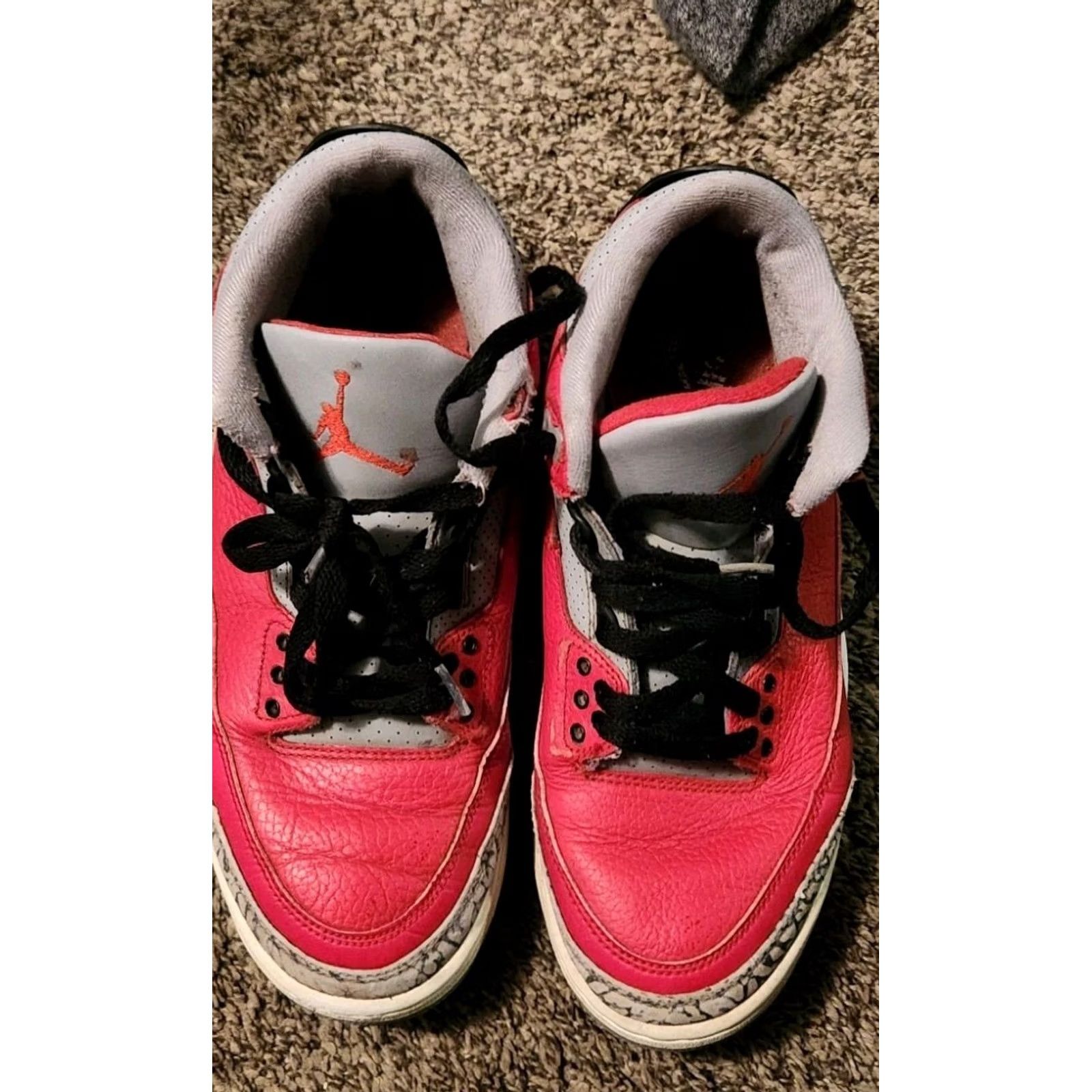 Jordan Brand Nike Air Jordan 3 Retro SE Unite Sneaker Mens 8.5 Red Leather Rubber 2020 CK5692-600 Size US 9 / EU 42 - 5 Thumbnail
