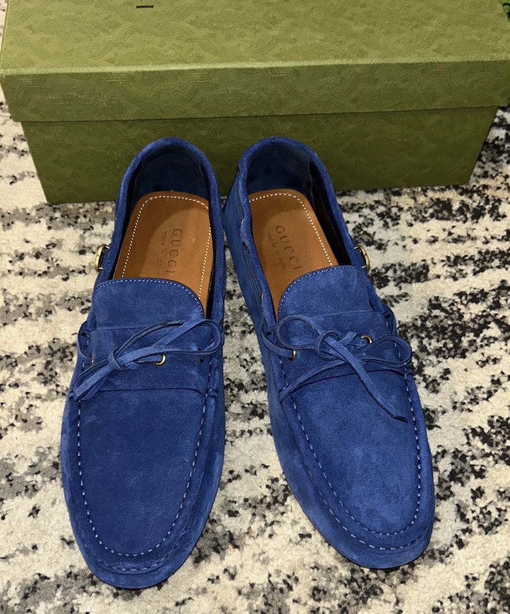 Gucci Gucci Interlocking G Driving Loafer Moccasin Leather Suede Size US 12 / EU 45 - 3 Thumbnail