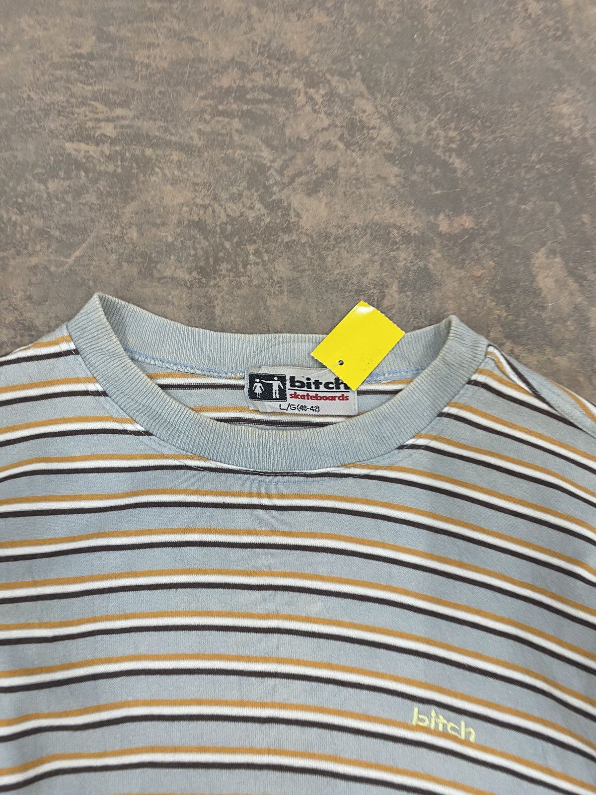 Sex Skateboards VINTAGE BITCH SKATEBOARD STRIPED TEE Size US XS / EU 42 / 0 - 6 Thumbnail