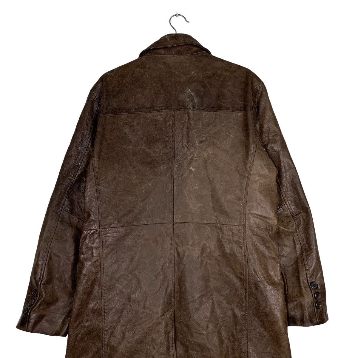 Japanese Brand Rare CIGAR BRANCH Genuine Leather Overcoat #0452-C21 Size US M / EU 48-50 / 2 - 8 Thumbnail