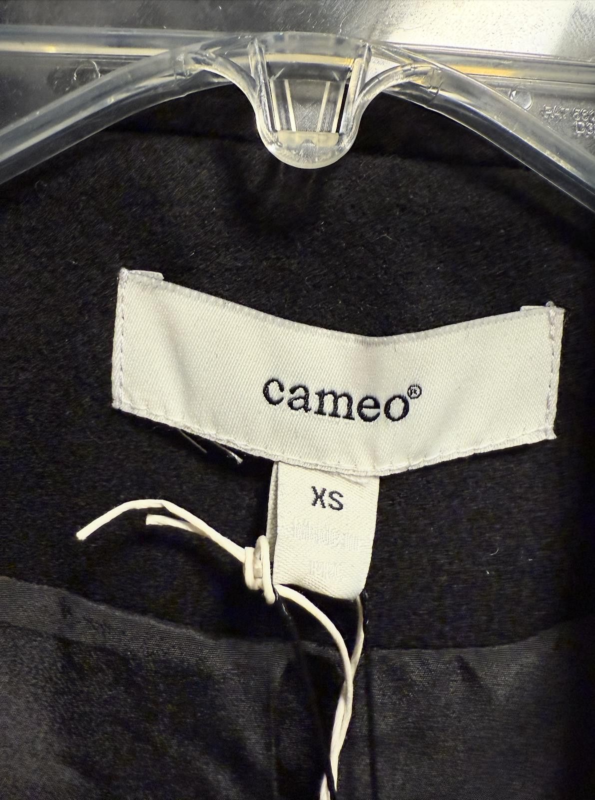 Camel Chic Black Wool Leather Arcade Coat by Cameo – XS NWT 473$ Size US XS / EU 42 / 0 - 9 Thumbnail