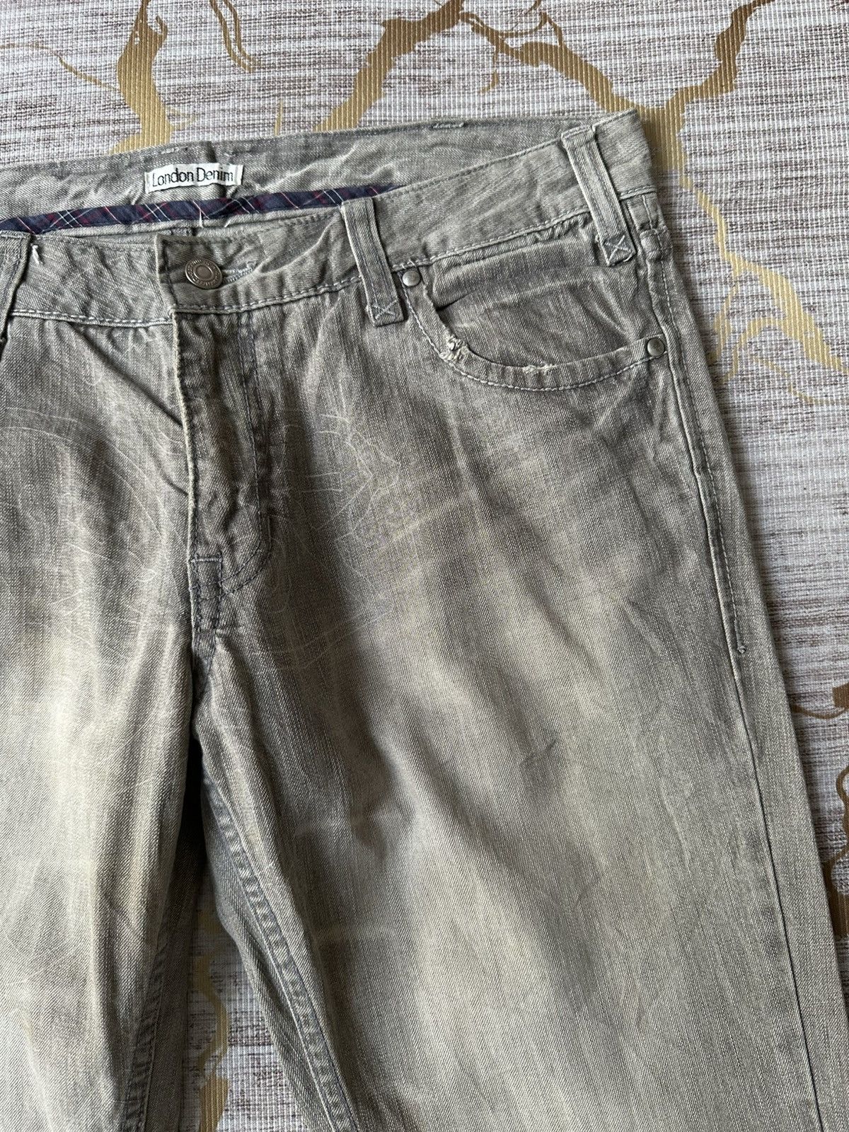 Japanese Brand FLARE London Denim Distressed Denim Size US 34 / EU 50 - 12 Thumbnail