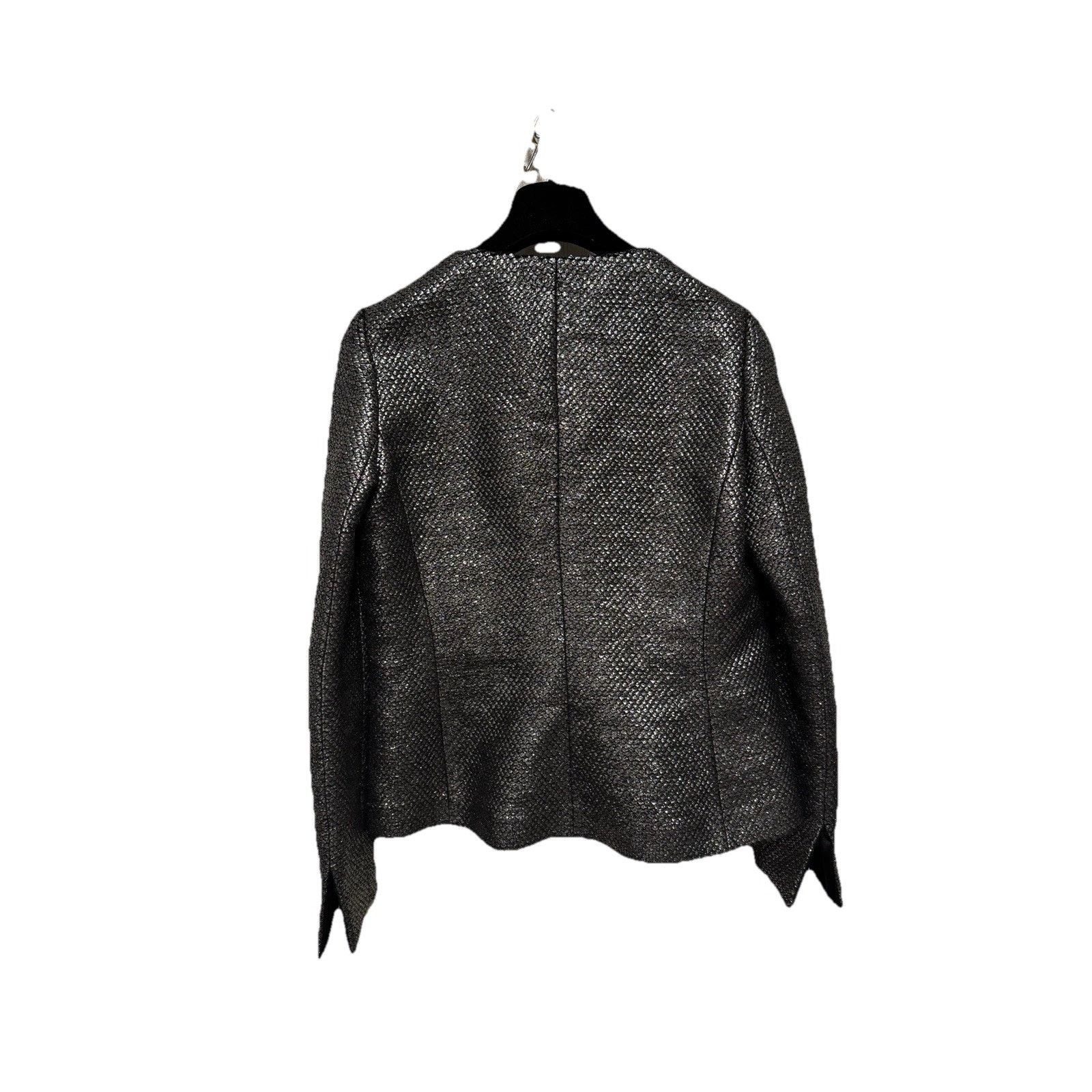 Armani Collezioni Armani Collezioni Pewter Wool Silk Blazer Size M / US 6-8 / IT 42-44 - 6 Thumbnail