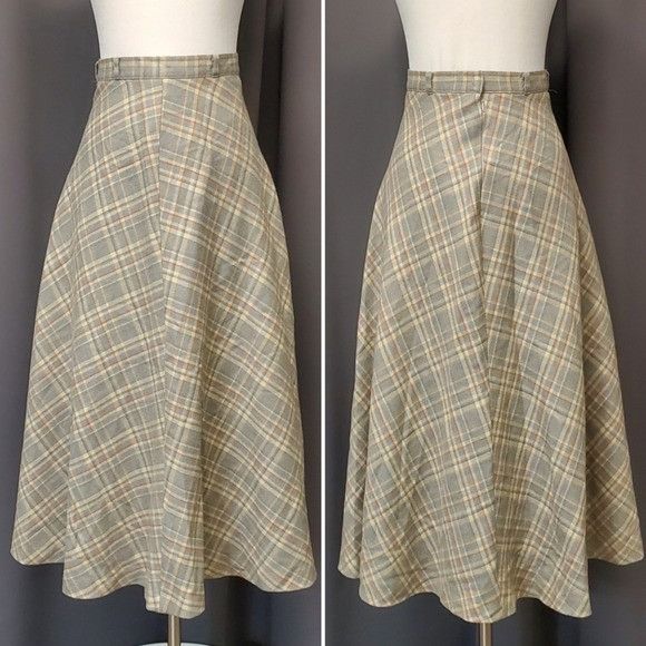 Vintage Vintage 90s Japanese School Girl Windowpane Plaid Skirt XS Size 25" / US 0 / IT 36 - 4 Thumbnail