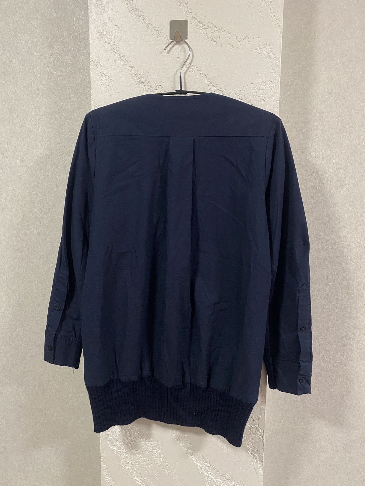 Sacai Sacai Luck V-neck Knit College Sweater with a sewn-in shirt Size S / US 4 / IT 40 - 7 Thumbnail
