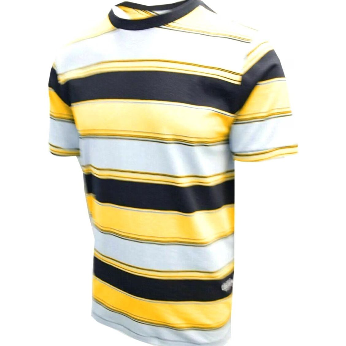 Volcom Volcom Men’s Cool Blue Chromatic Crew S/S T-Shirts (S04) - Striped Modern Fit, 60% Cotton 40% Polyester, Navy/Gold/Turquoise, Size S Size US S / EU 44-46 / 1 - 2 Thumbnail