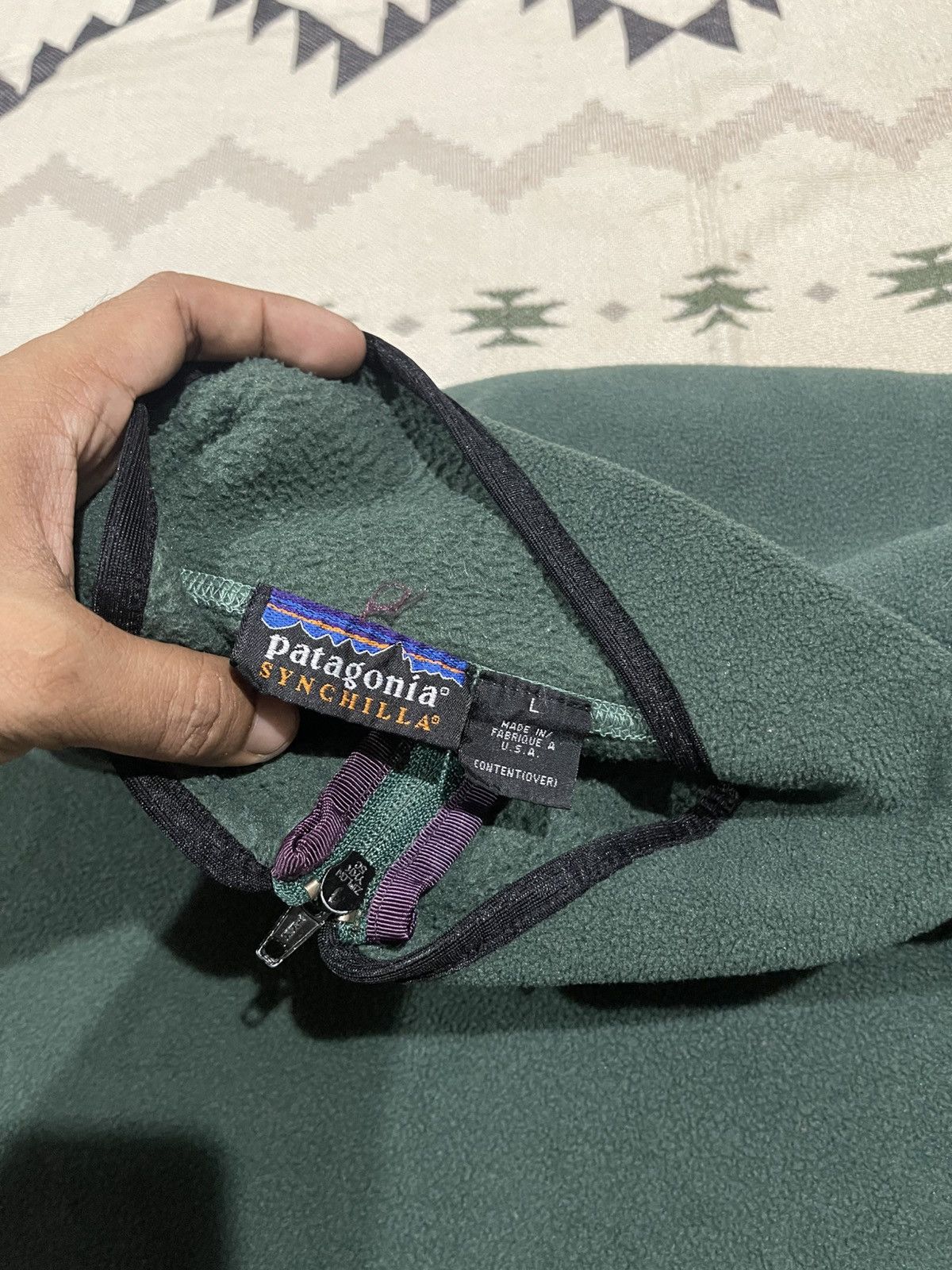 Patagonia 90s PATAGONIA SYNCHILLA HALF ZIPPER FLEECE SWEATER Size US L / EU 52-54 / 3 - 6 Thumbnail