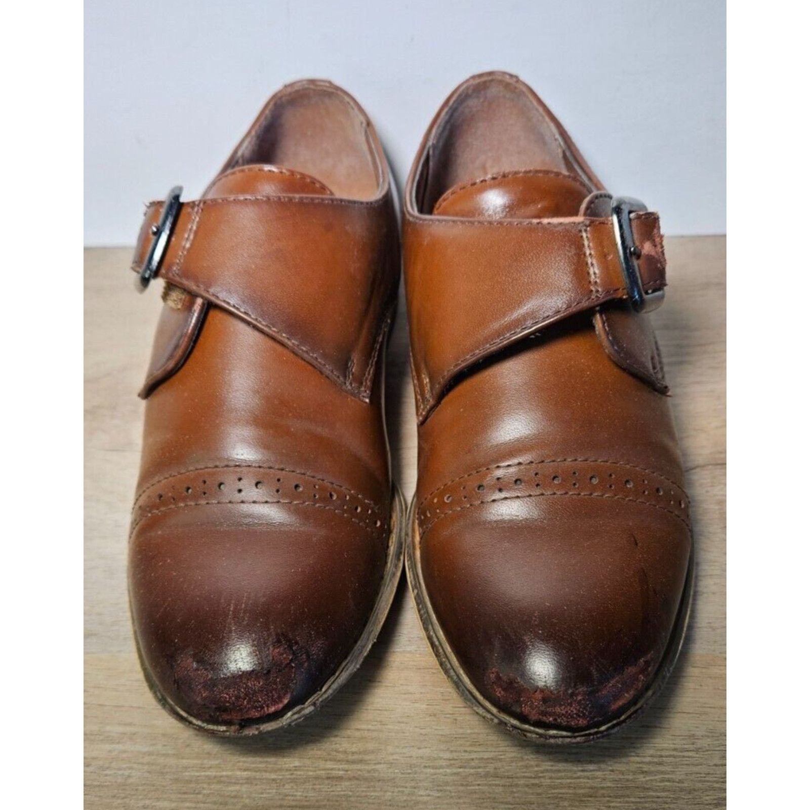 Stacy Adams Stacy Adams Men’s Brown Buckle Monk Strap Size 12M Size US 12 / EU 45 - 2 Thumbnail