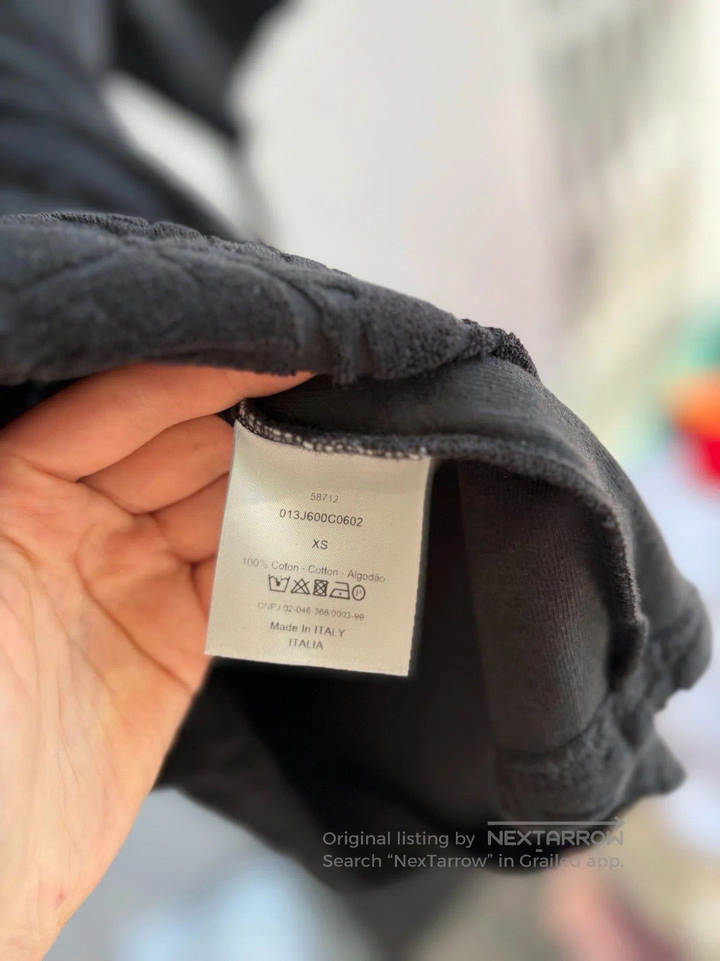 Dior Dior Black Terry Cloth Embossed Logo Tee. Size US S / EU 44-46 / 1 - 3 Thumbnail