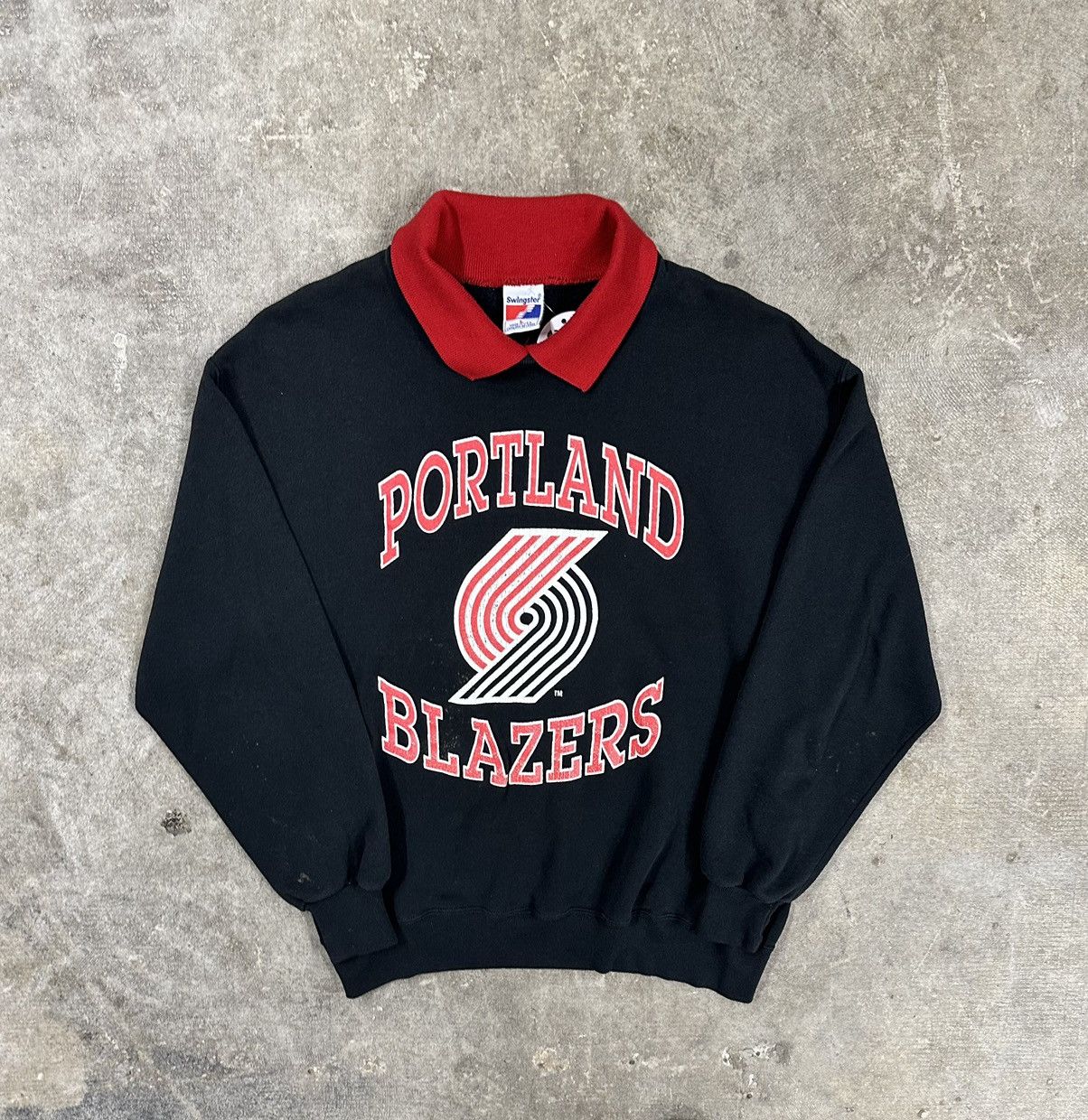 Vintage Vintage 90s Swingster Portland Trail Blazers NBA Sweatshirt Size L / US 10 / IT 46 - 1 Thumbnail