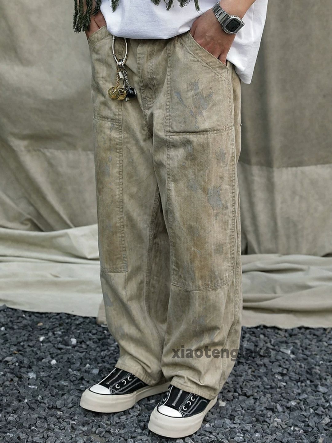 Designer × Vintage washed faded utility stain skate hiphop carpenter pants Size US 34 / EU 50 - 3 Thumbnail