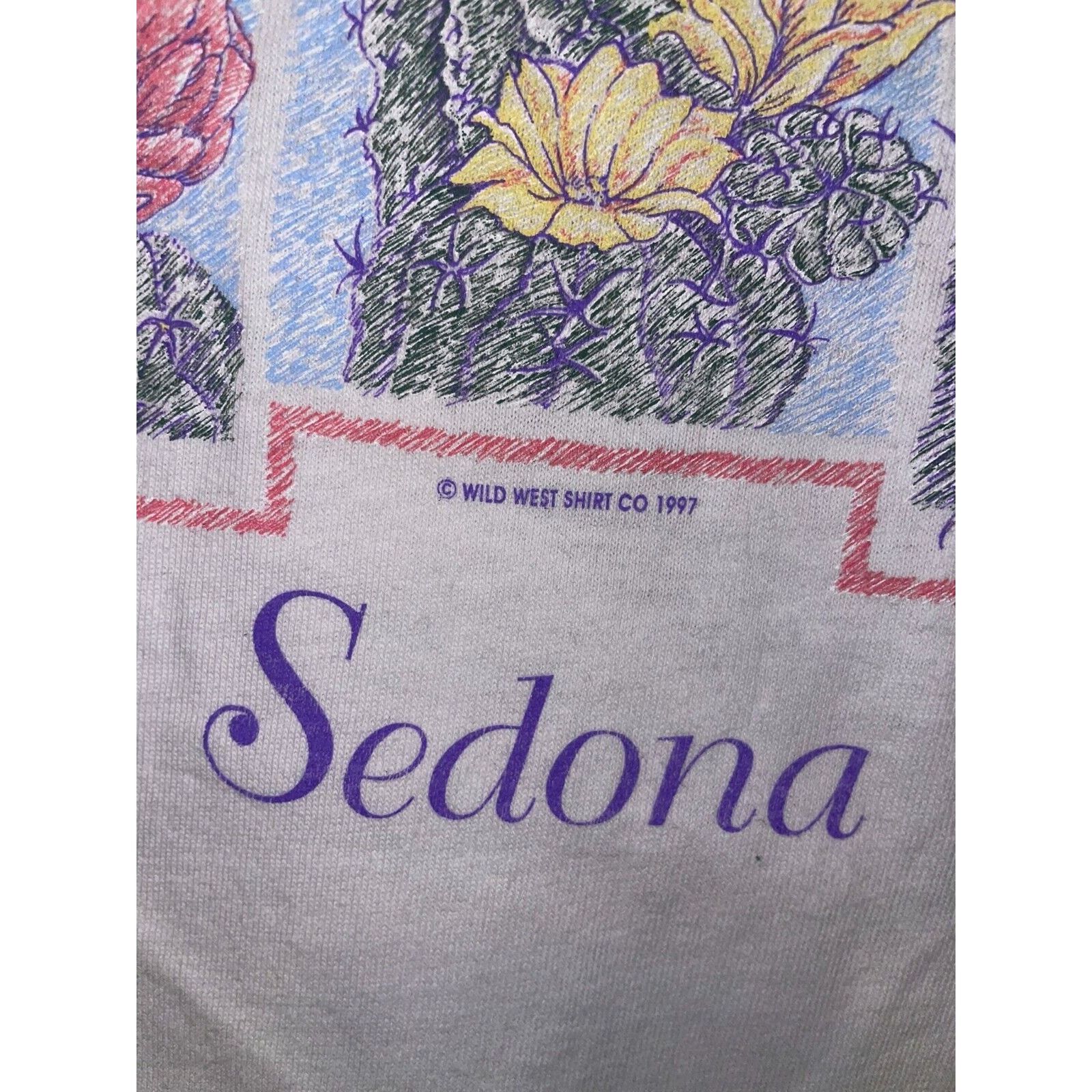 Vintage Womens Vintage Sedona Shirt Arizona Cactus Tee Top 90s XL Size XL / US 12-14 / IT 48-50 - 6 Thumbnail