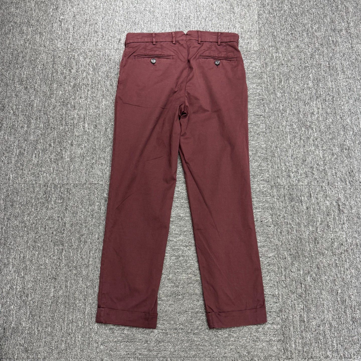 Brunello Cucinelli BRUNELLO CUCINELLI Men's Burgundy Chinos 50 Size US 30 / EU 46 - 5 Thumbnail