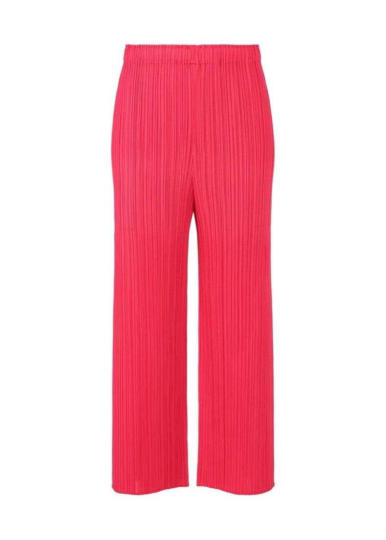 Issey Miyake Issey Miyake size:3 Red pleated trousers Size 31" - 1 Thumbnail