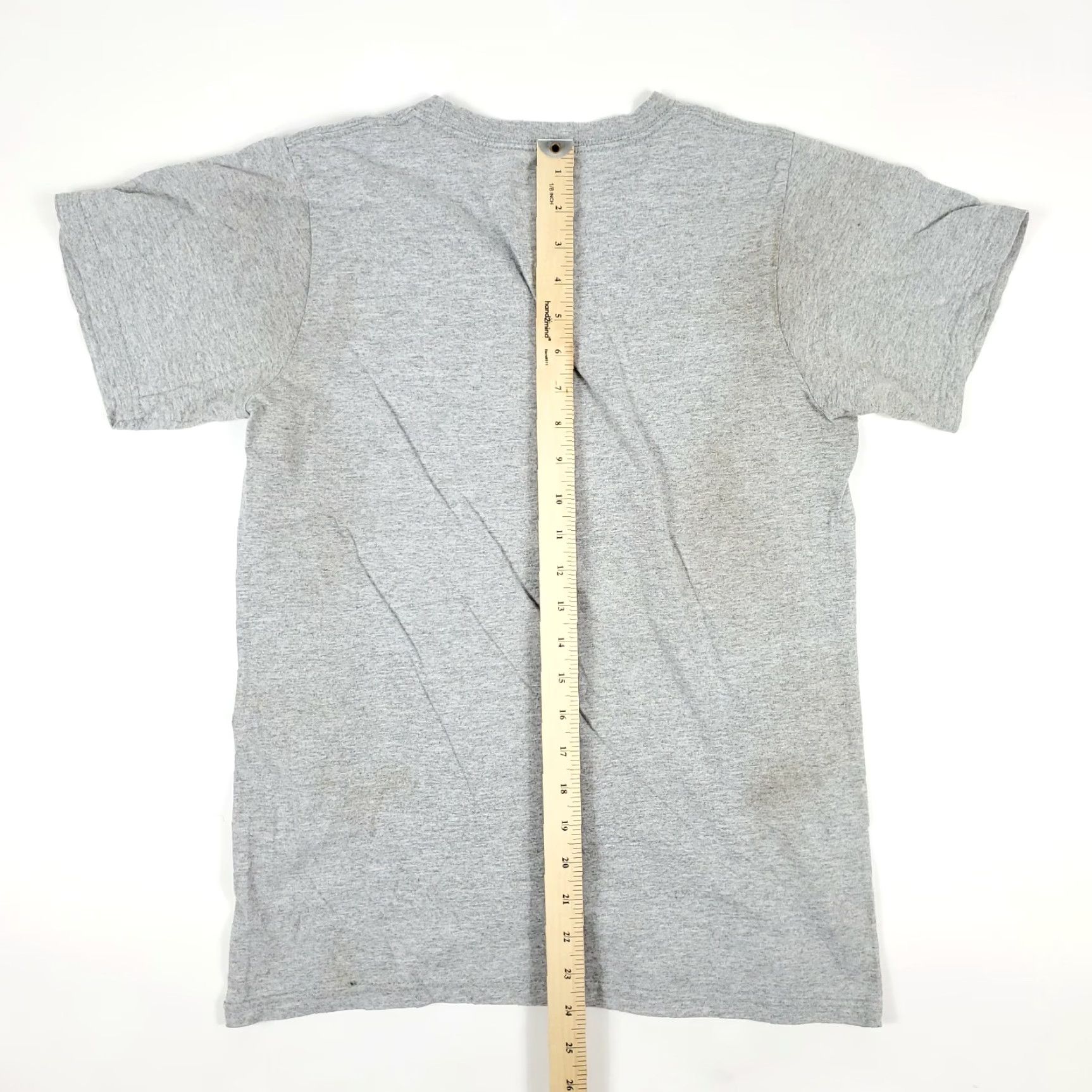 Adidas Adidas T-Shirt Mens Small Gray Earn Your Stripes Short Sleeve STAINED Size US S / EU 44-46 / 1 - 4 Thumbnail