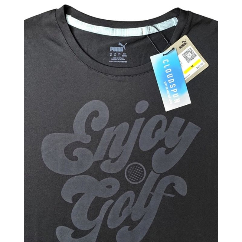 Puma Puma Cloudspun Enjoy Golf Performance T-Shirt Placid Black M Size US M / EU 48-50 / 2 - 2 Thumbnail