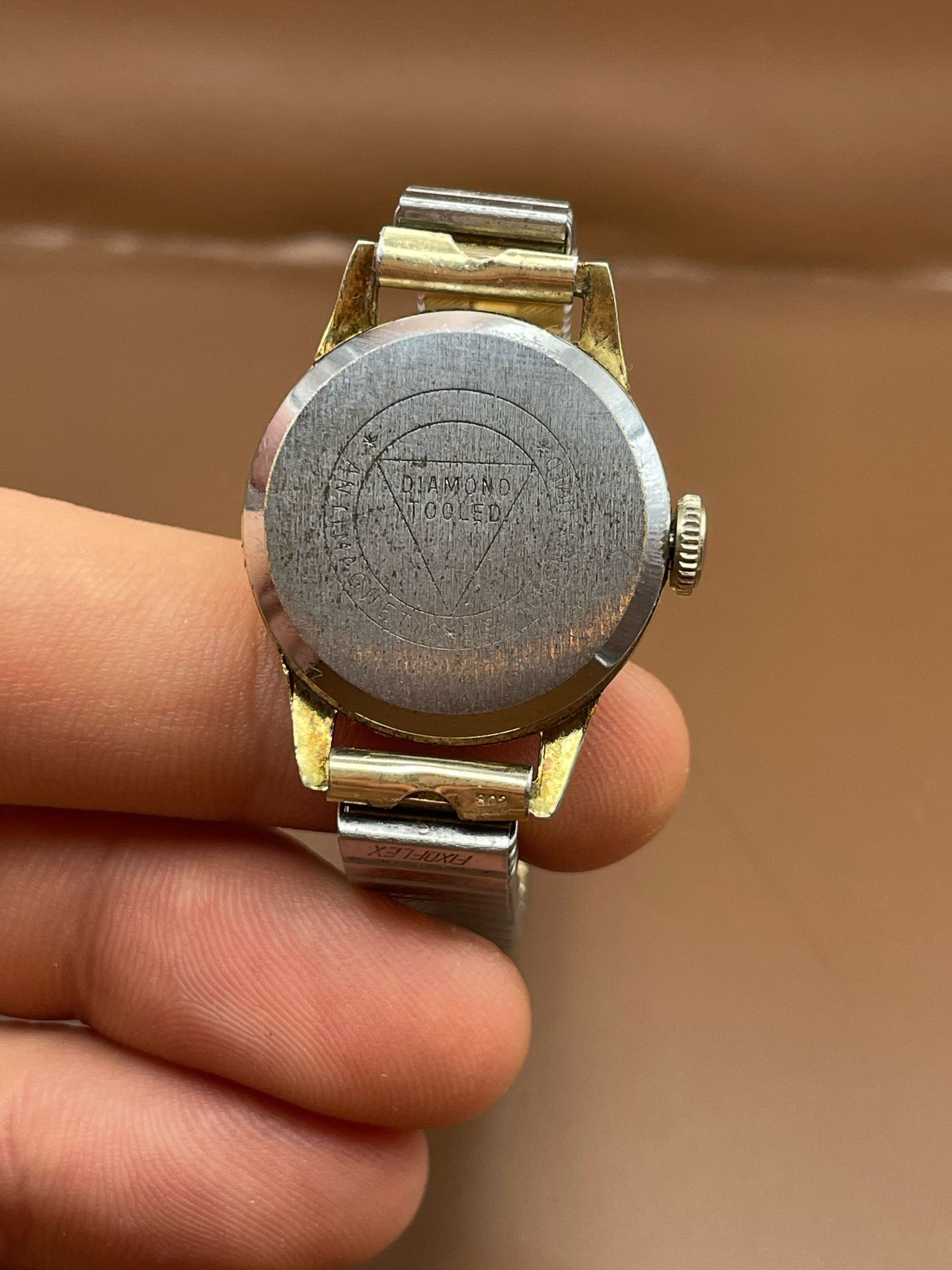 Other Vintage Anker "Diamond tooled" Watch with Fixoflex Bracelet Size ONE SIZE - 8 Thumbnail